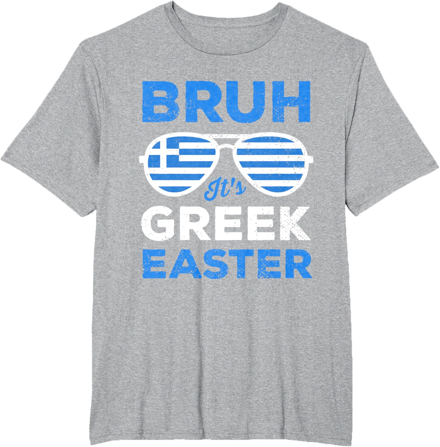 Greek Easter Bruh Funny Retro Sunglasses Greek Easter Boys T-Shirt