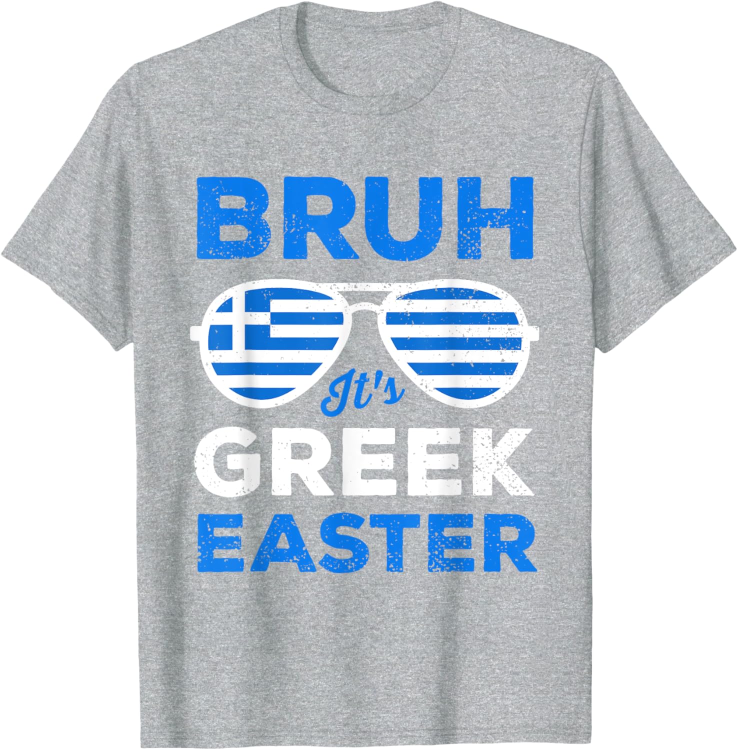 Greek Easter Bruh Funny Retro Sunglasses Greek Easter Boys T-Shirt