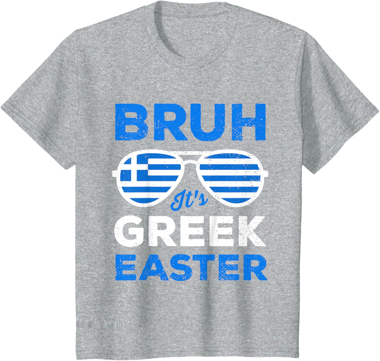 Greek Easter Bruh Funny Retro Sunglasses Greek Easter Boys T-Shirt