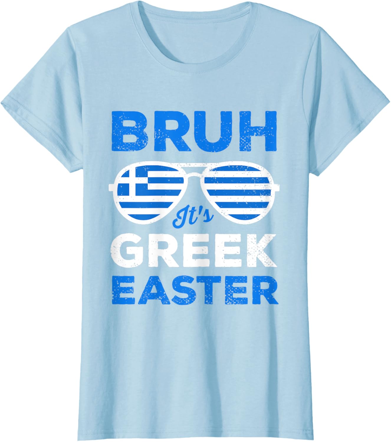 Greek Easter Bruh Funny Retro Sunglasses Greek Easter Boys T-Shirt