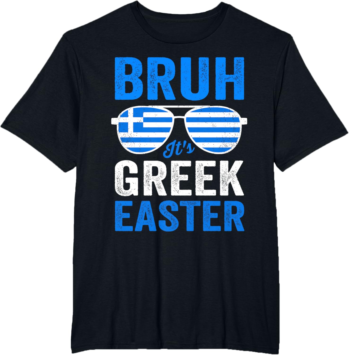 Greek Easter Bruh Funny Retro Sunglasses Greek Easter Boys T-Shirt