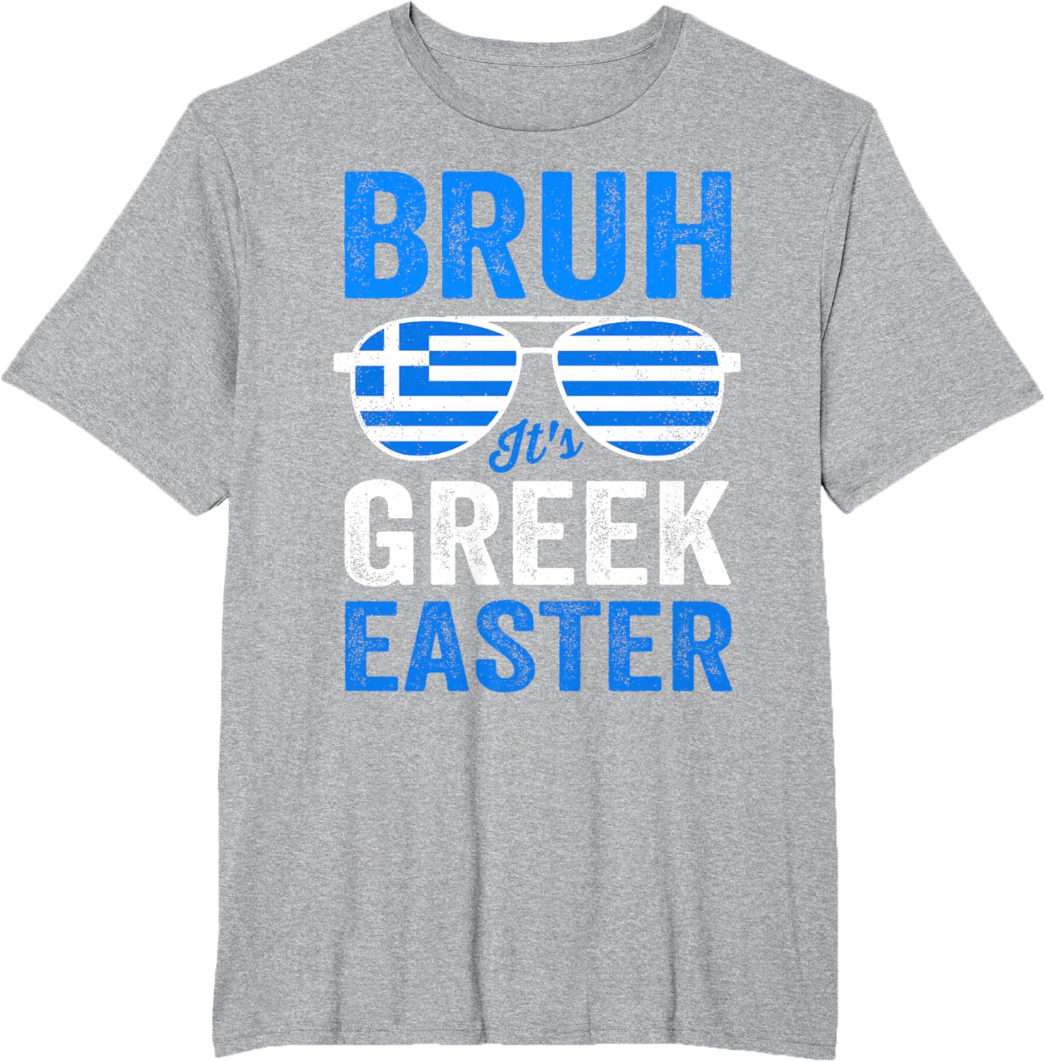 Greek Easter Bruh Funny Retro Sunglasses Greek Easter Boys T-Shirt