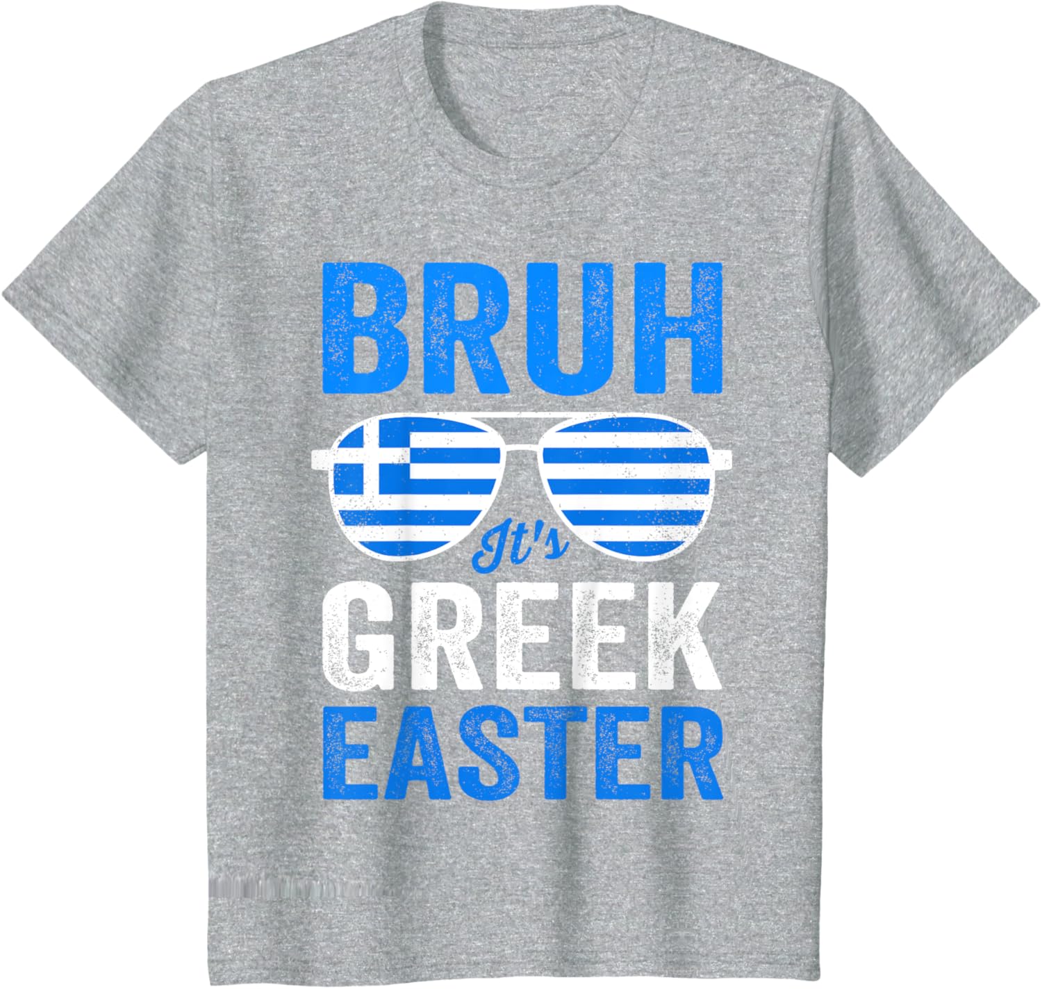 Greek Easter Bruh Funny Retro Sunglasses Greek Easter Boys T-Shirt