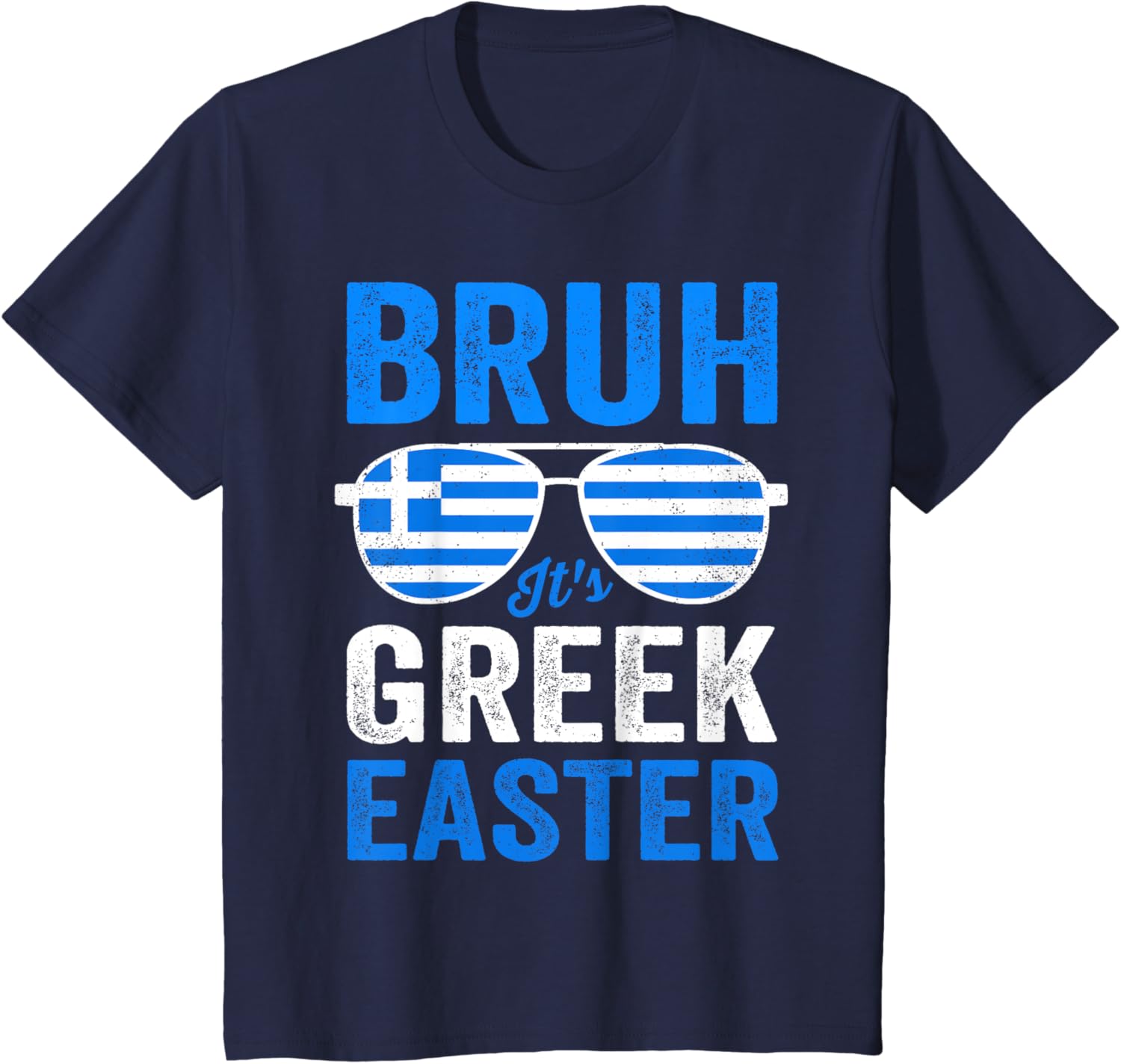 Greek Easter Bruh Funny Retro Sunglasses Greek Easter Boys T-Shirt