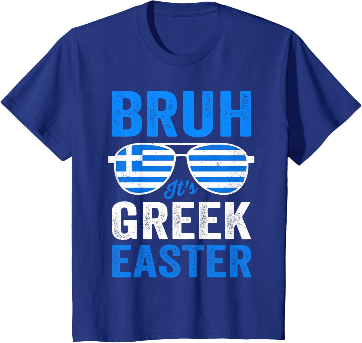 Greek Easter Bruh Funny Retro Sunglasses Greek Easter Boys T-Shirt