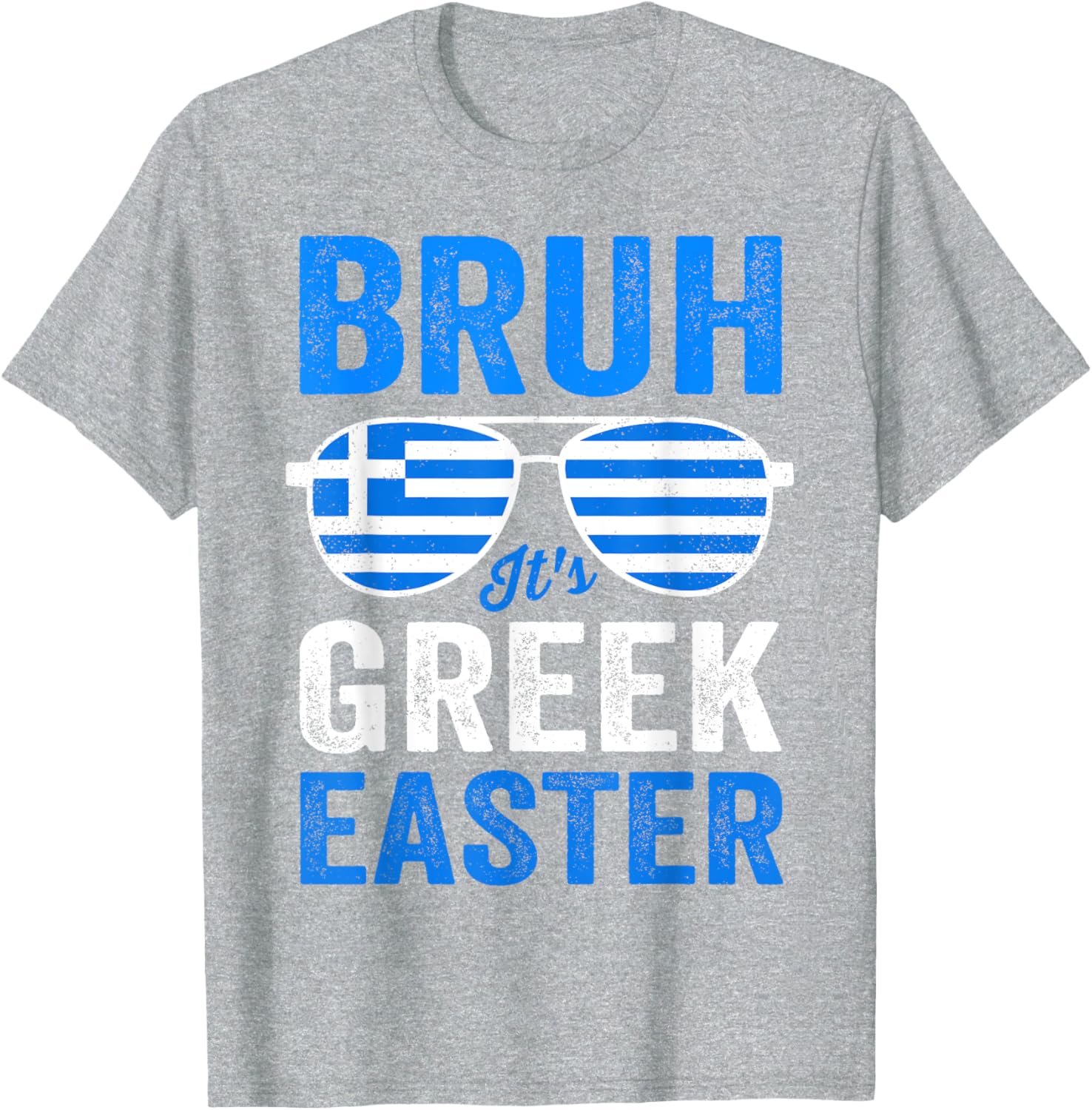 Greek Easter Bruh Funny Retro Sunglasses Greek Easter Boys T-Shirt