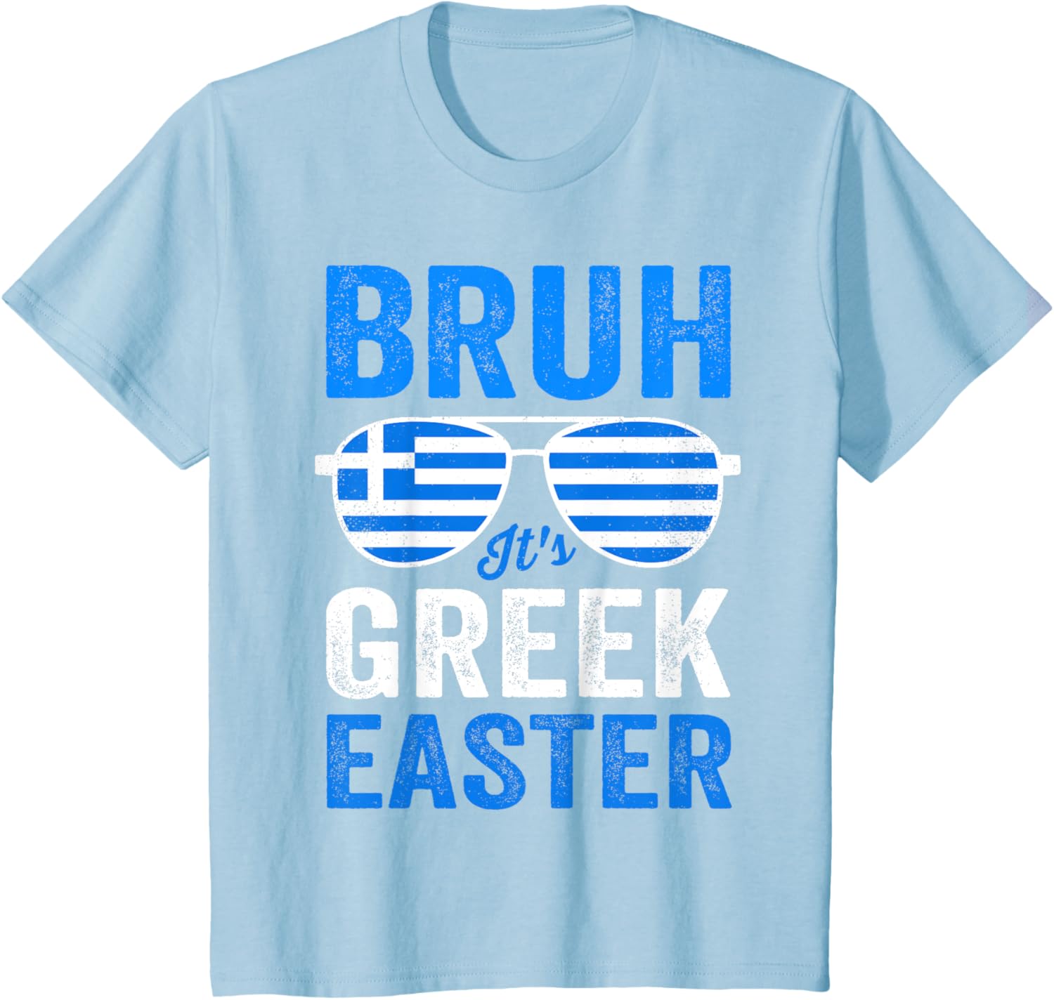 Greek Easter Bruh Funny Retro Sunglasses Greek Easter Boys T-Shirt