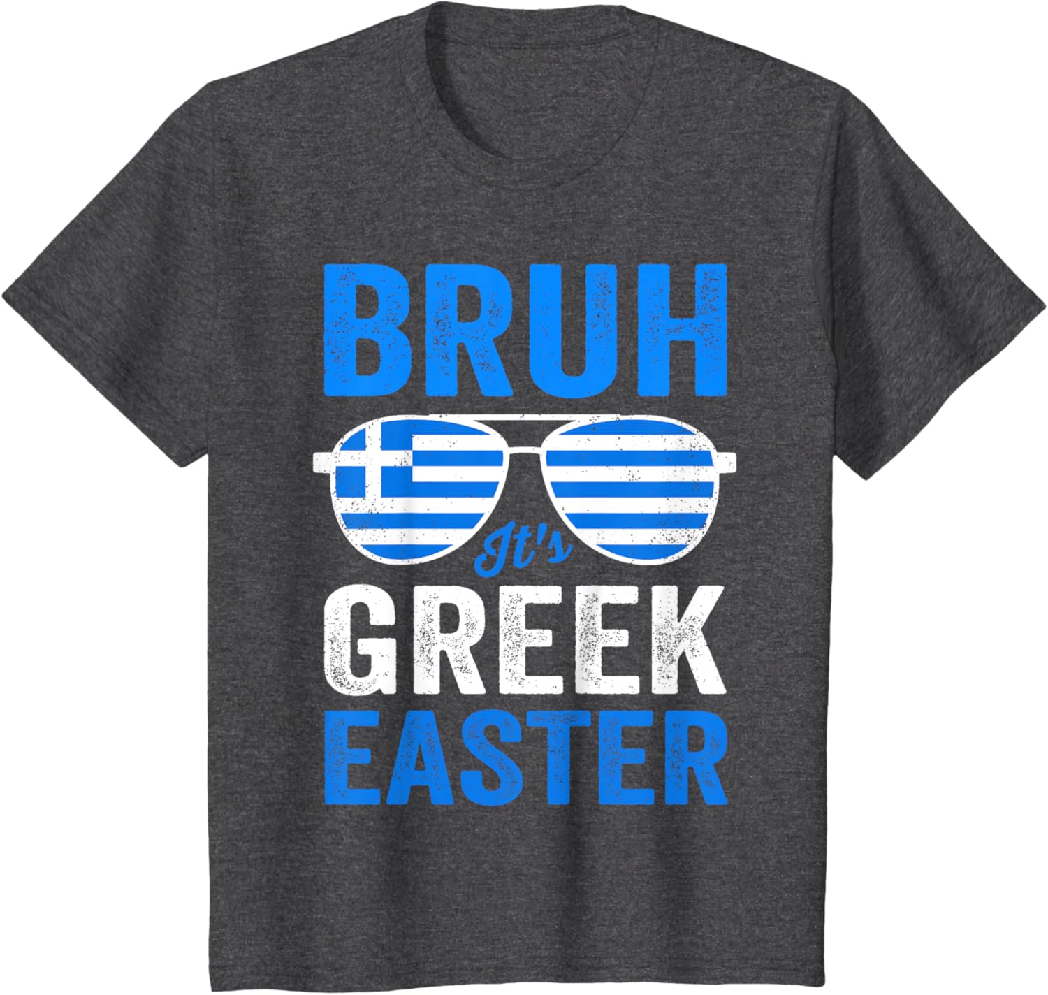 Greek Easter Bruh Funny Retro Sunglasses Greek Easter Boys T-Shirt