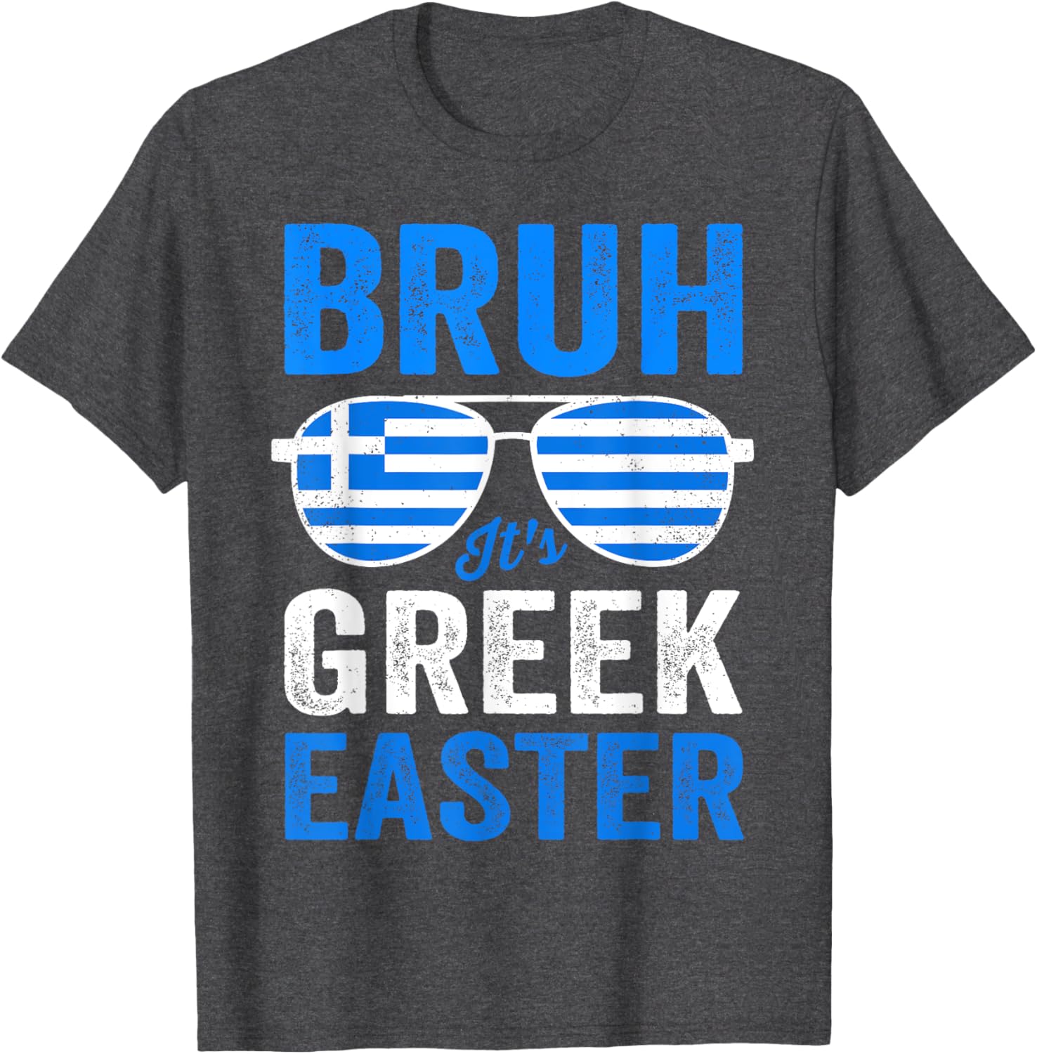 Greek Easter Bruh Funny Retro Sunglasses Greek Easter Boys T-Shirt