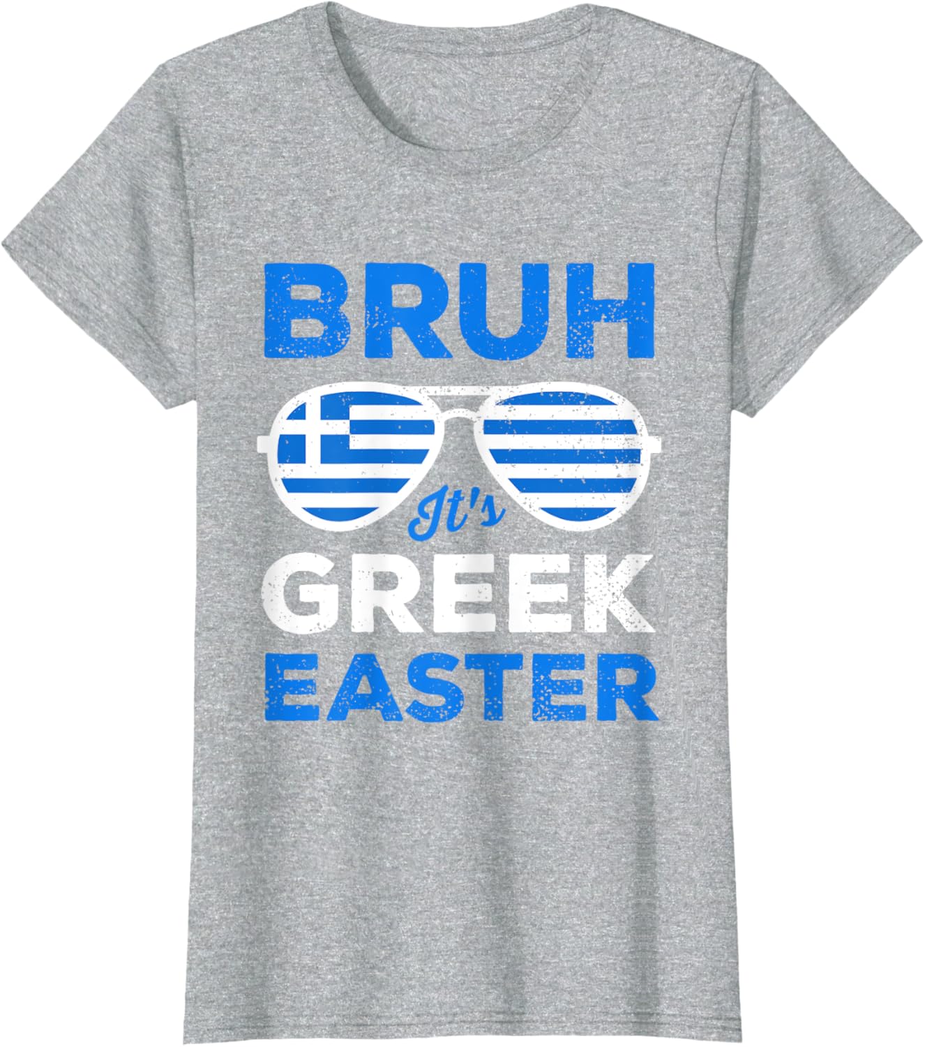 Greek Easter Bruh Funny Retro Sunglasses Greek Easter Boys T-Shirt