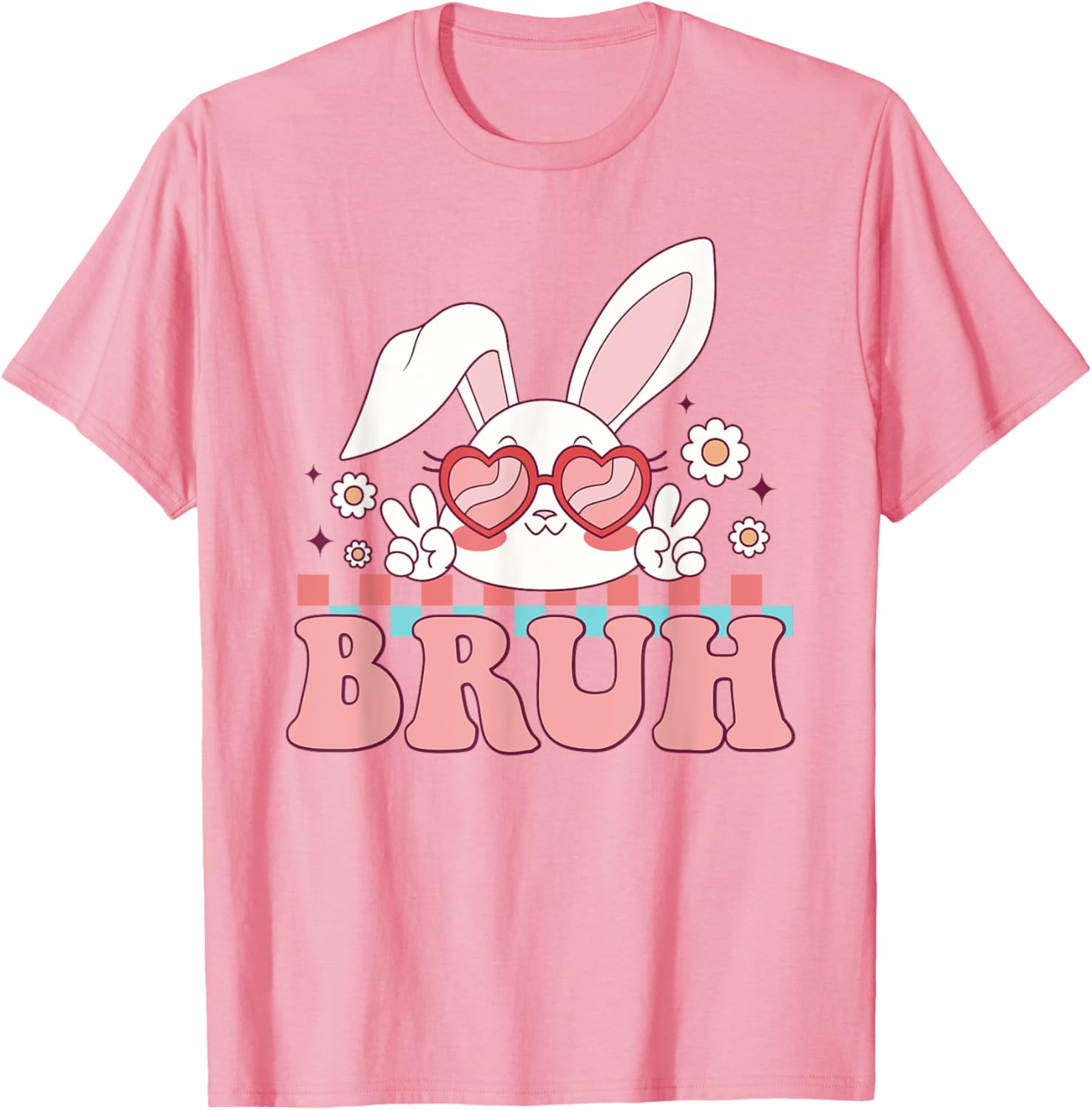 Groovy Bruh Meme Saying Happy Easter Day Bruh Boys Girls T-Shirt