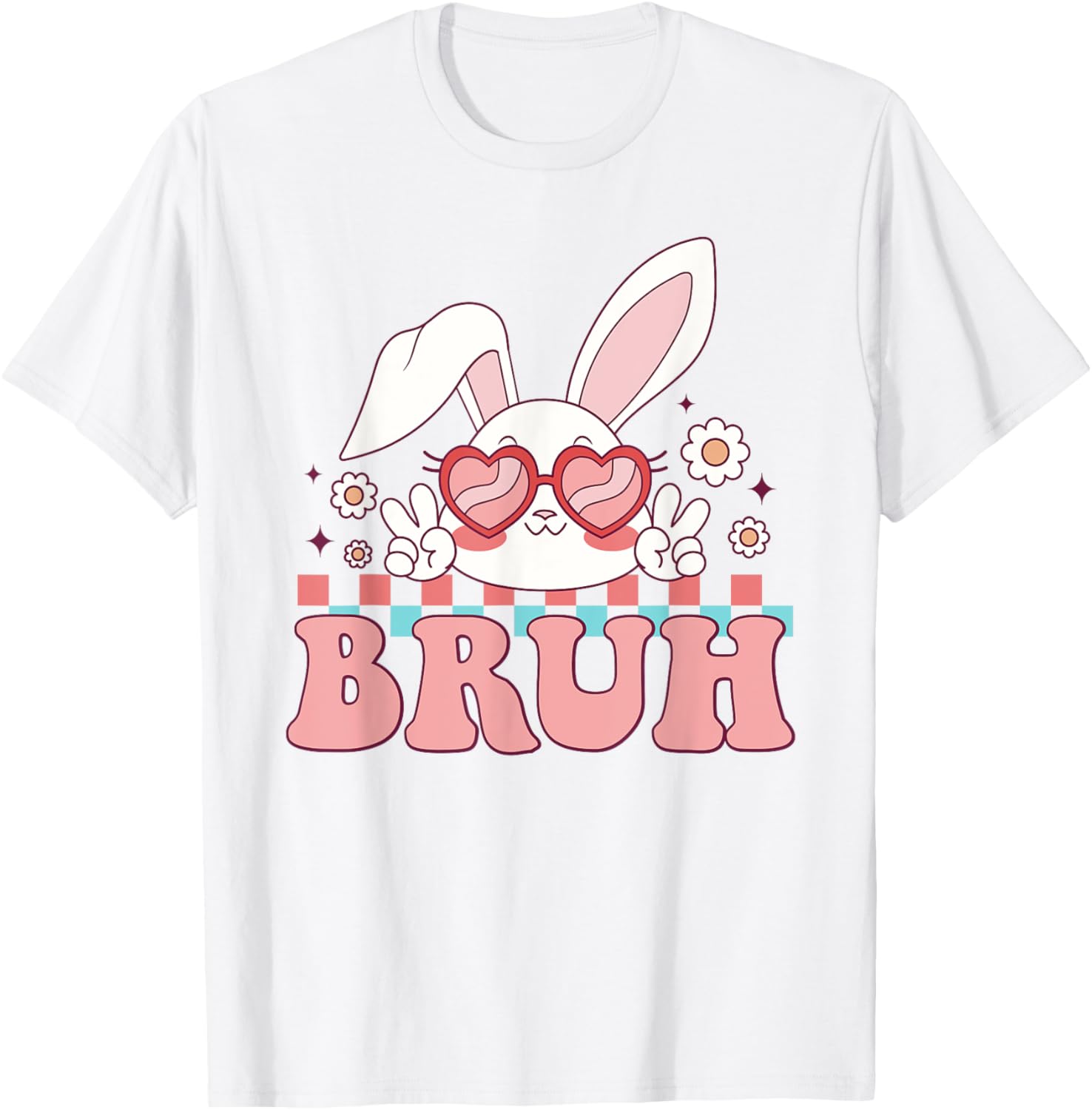 Groovy Bruh Meme Saying Happy Easter Day Bruh Boys Girls T-Shirt