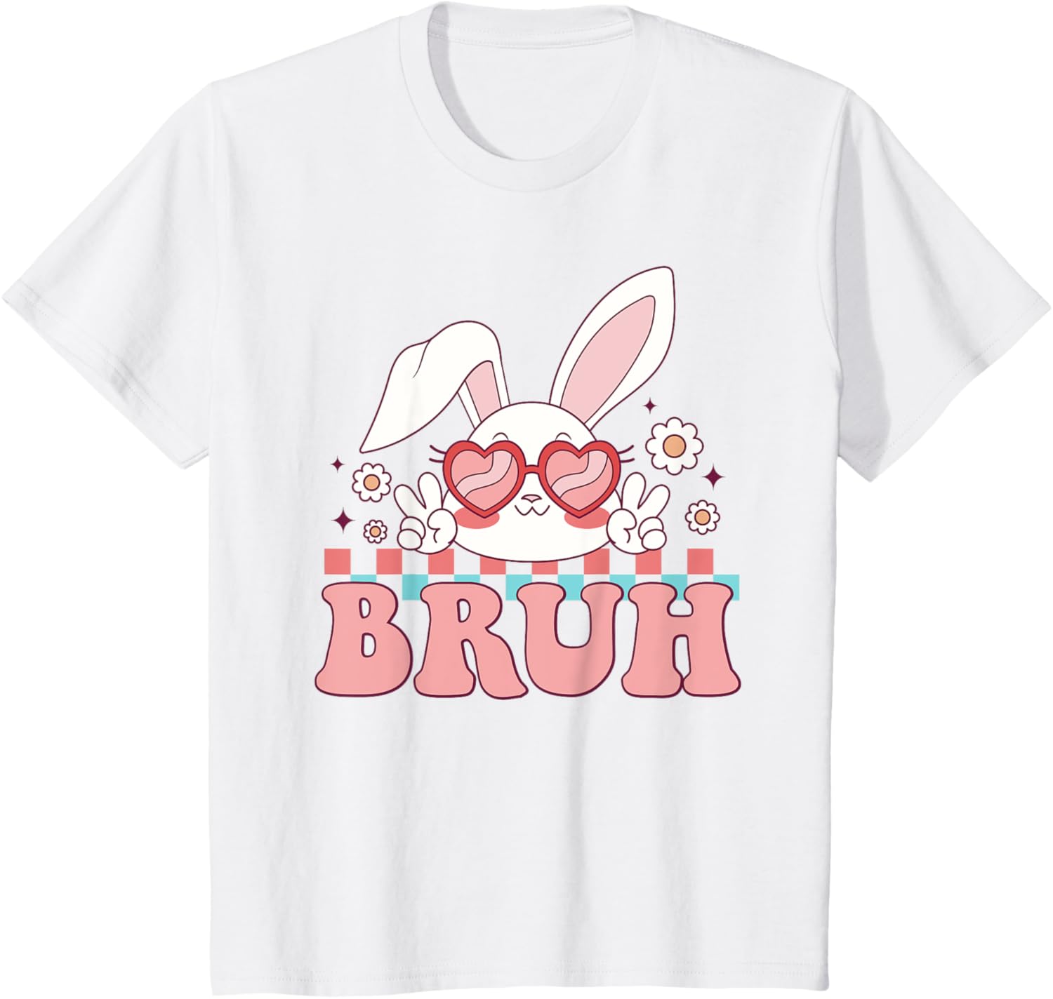 Groovy Bruh Meme Saying Happy Easter Day Bruh Boys Girls T-Shirt