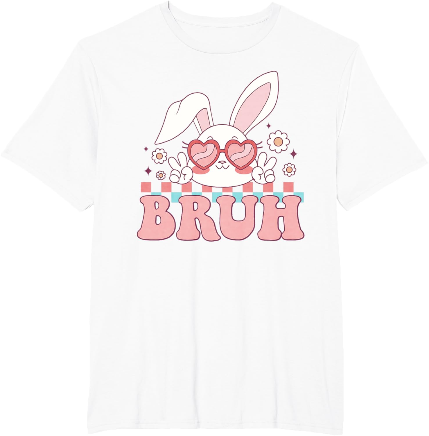 Groovy Bruh Meme Saying Happy Easter Day Bruh Boys Girls T-Shirt