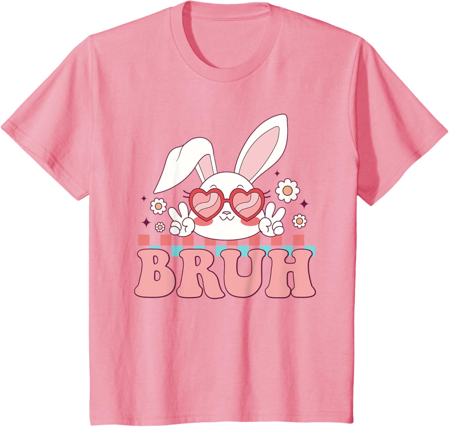 Groovy Bruh Meme Saying Happy Easter Day Bruh Boys Girls T-Shirt