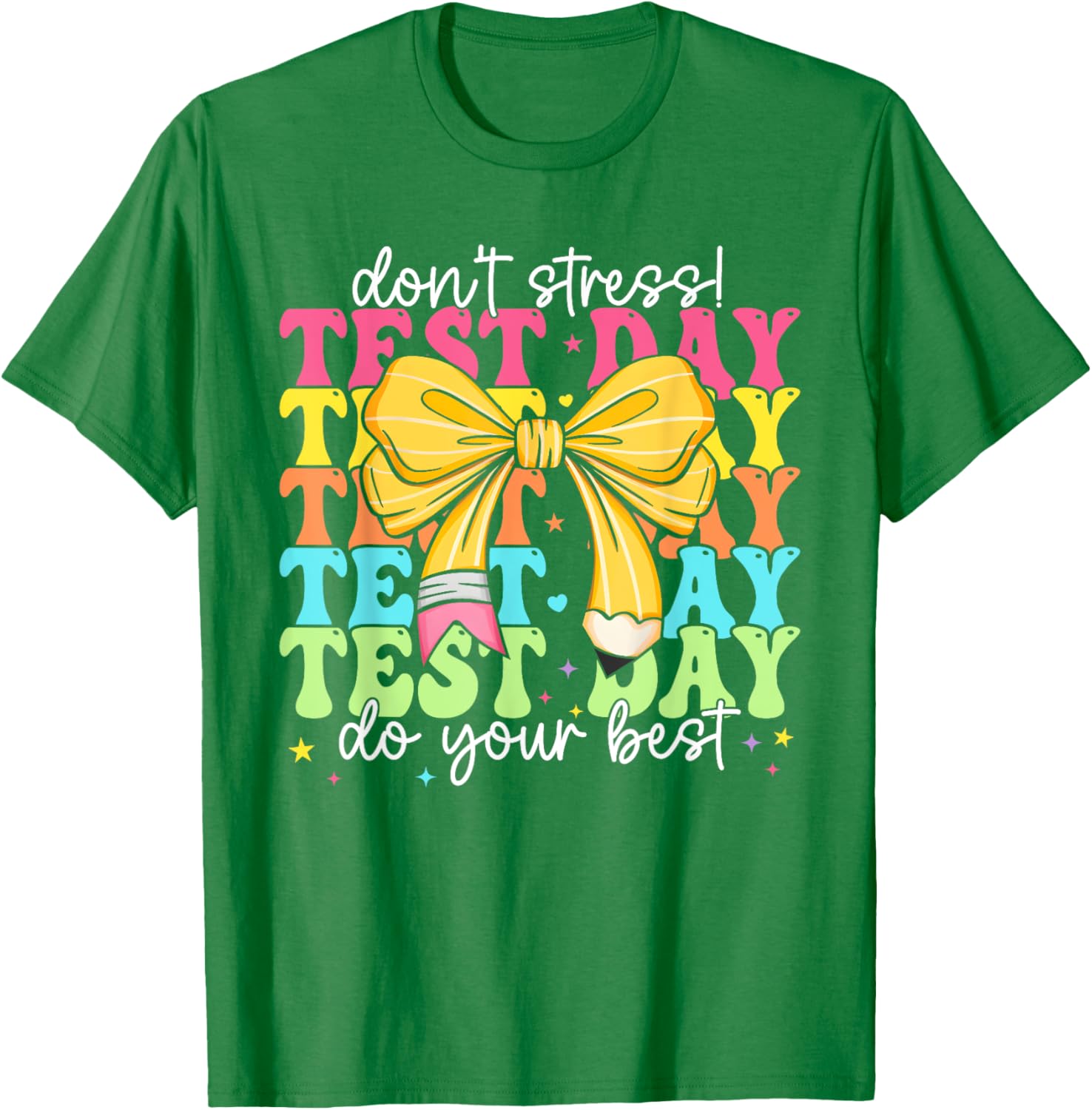 Groovy Coquette Test Day Do Your Best Testing Teacher Girl T-Shirt