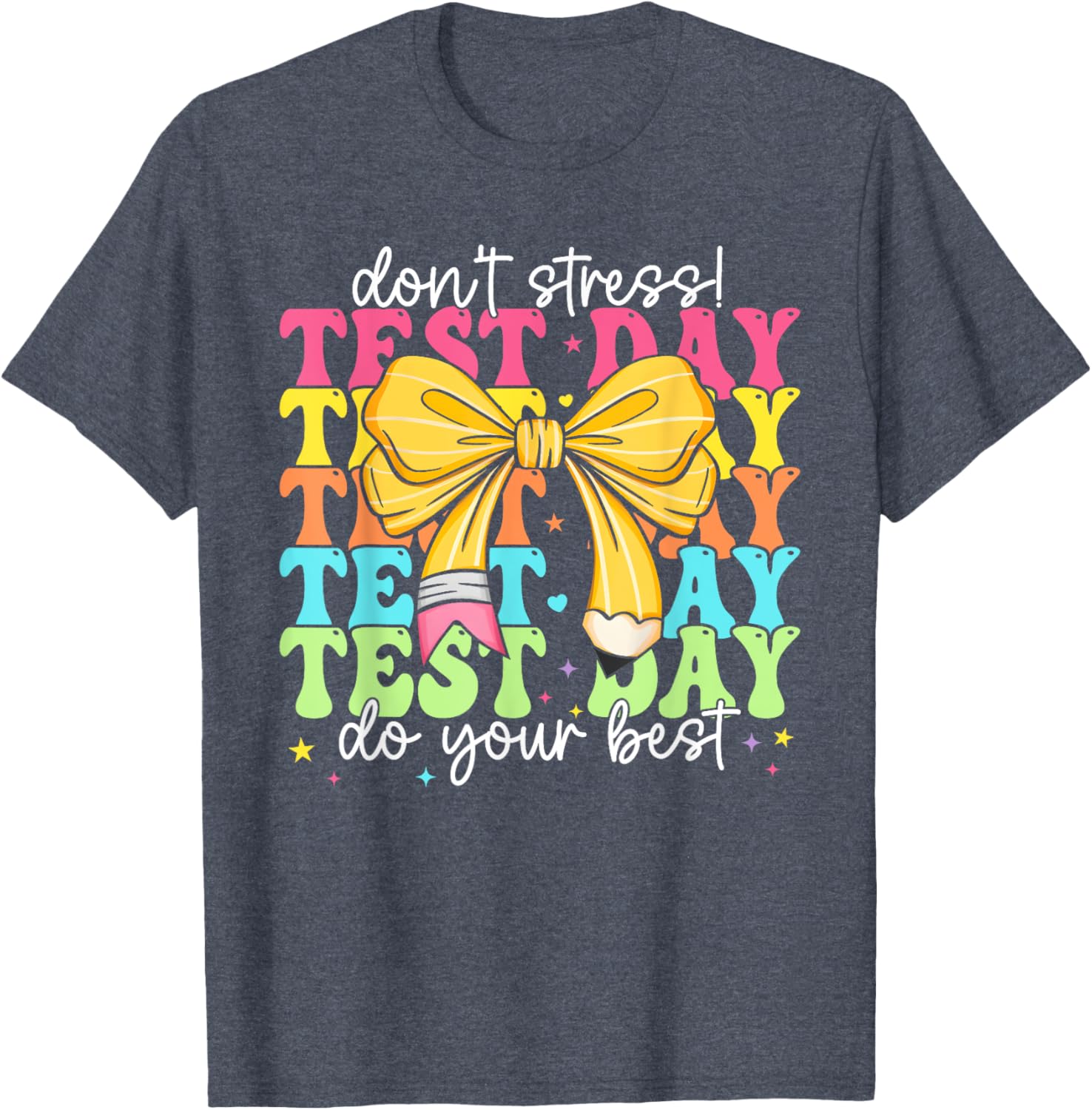 Groovy Coquette Test Day Do Your Best Testing Teacher Girl T-Shirt