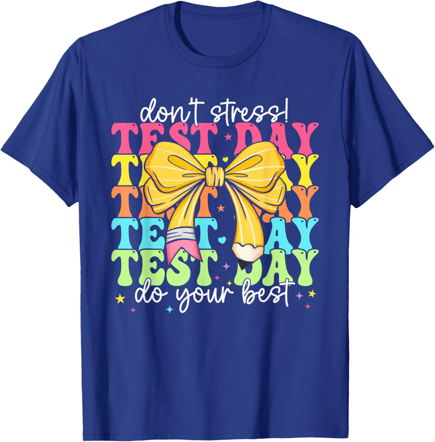 Groovy Coquette Test Day Do Your Best Testing Teacher Girl T-Shirt