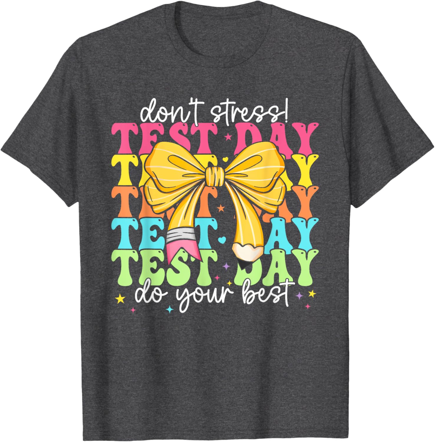 Groovy Coquette Test Day Do Your Best Testing Teacher Girl T-Shirt