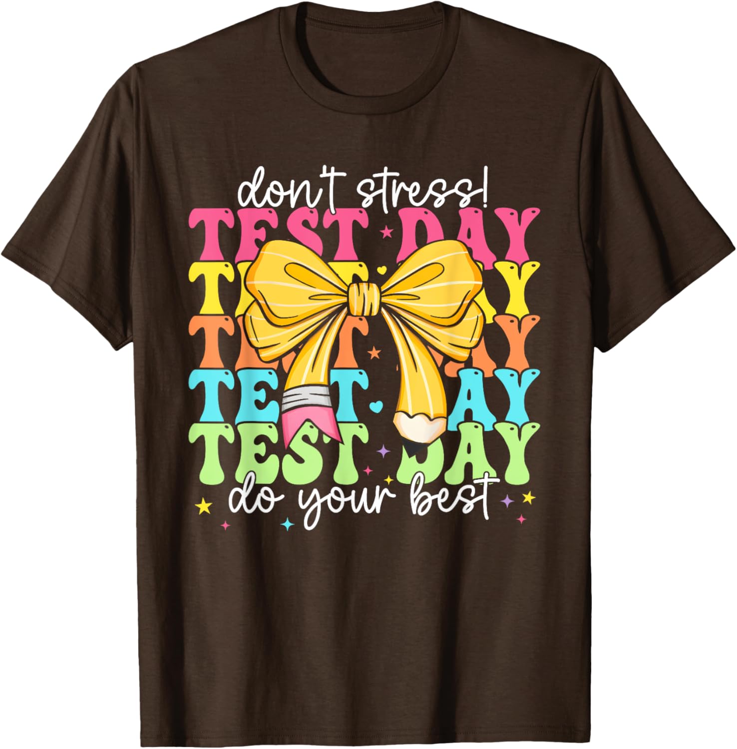 Groovy Coquette Test Day Do Your Best Testing Teacher Girl T-Shirt