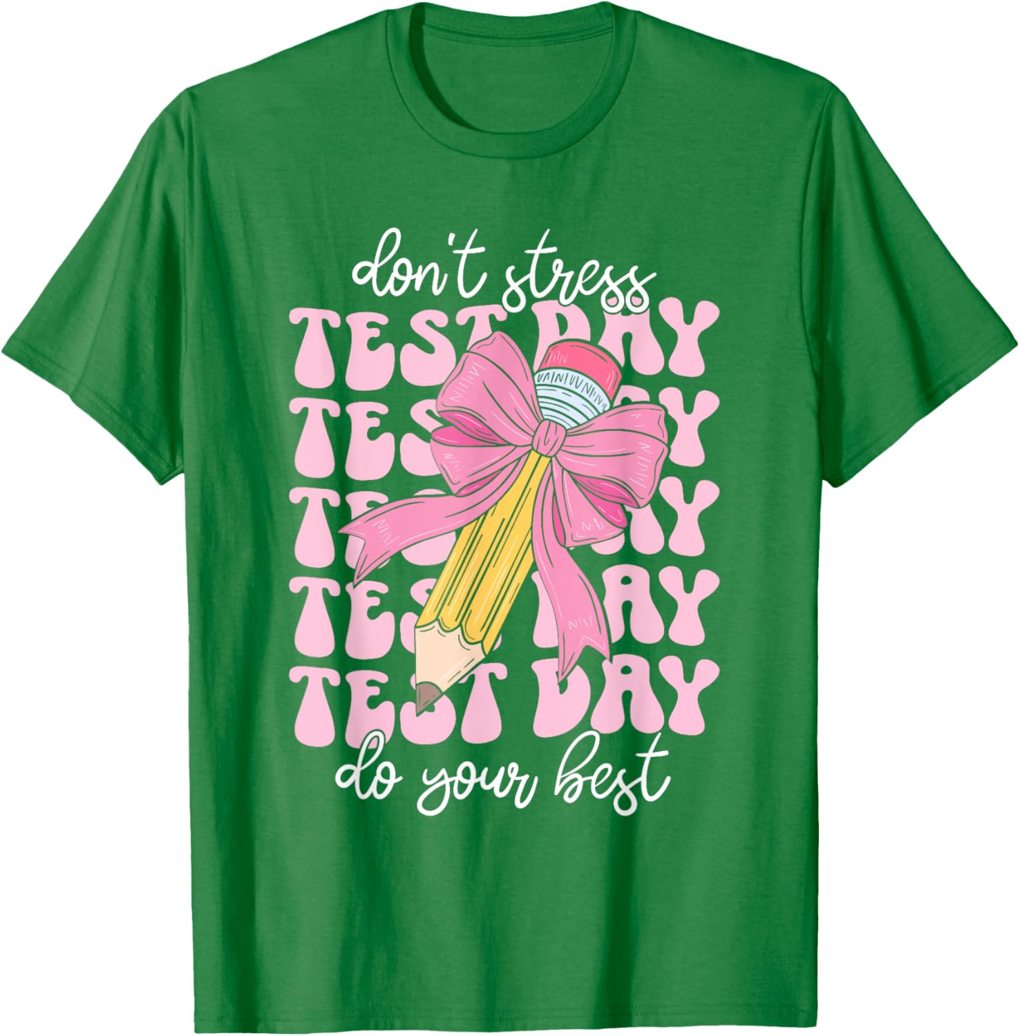 Groovy Coquette Test Day Do Your Best Testing Teacher Girl T-Shirt