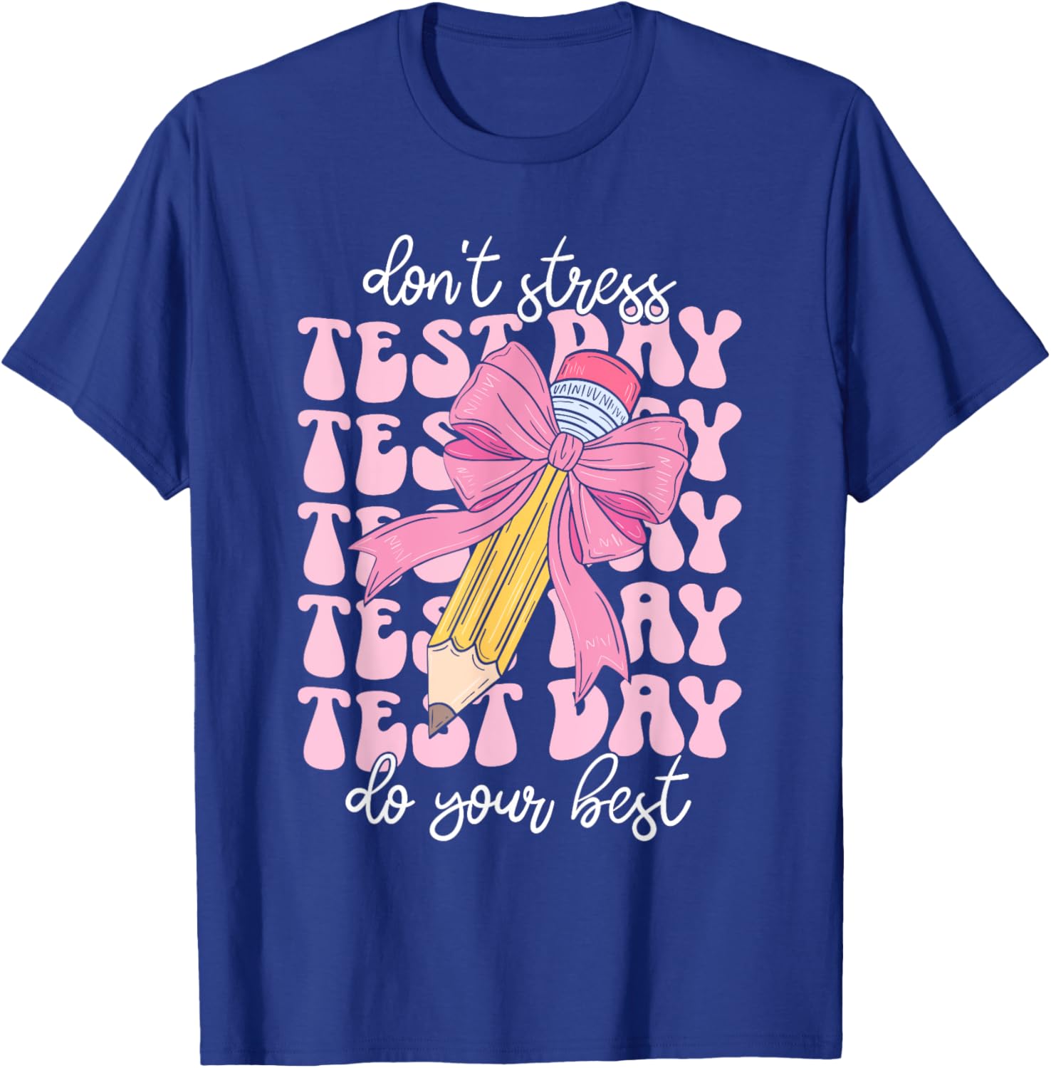 Groovy Coquette Test Day Do Your Best Testing Teacher Girl T-Shirt