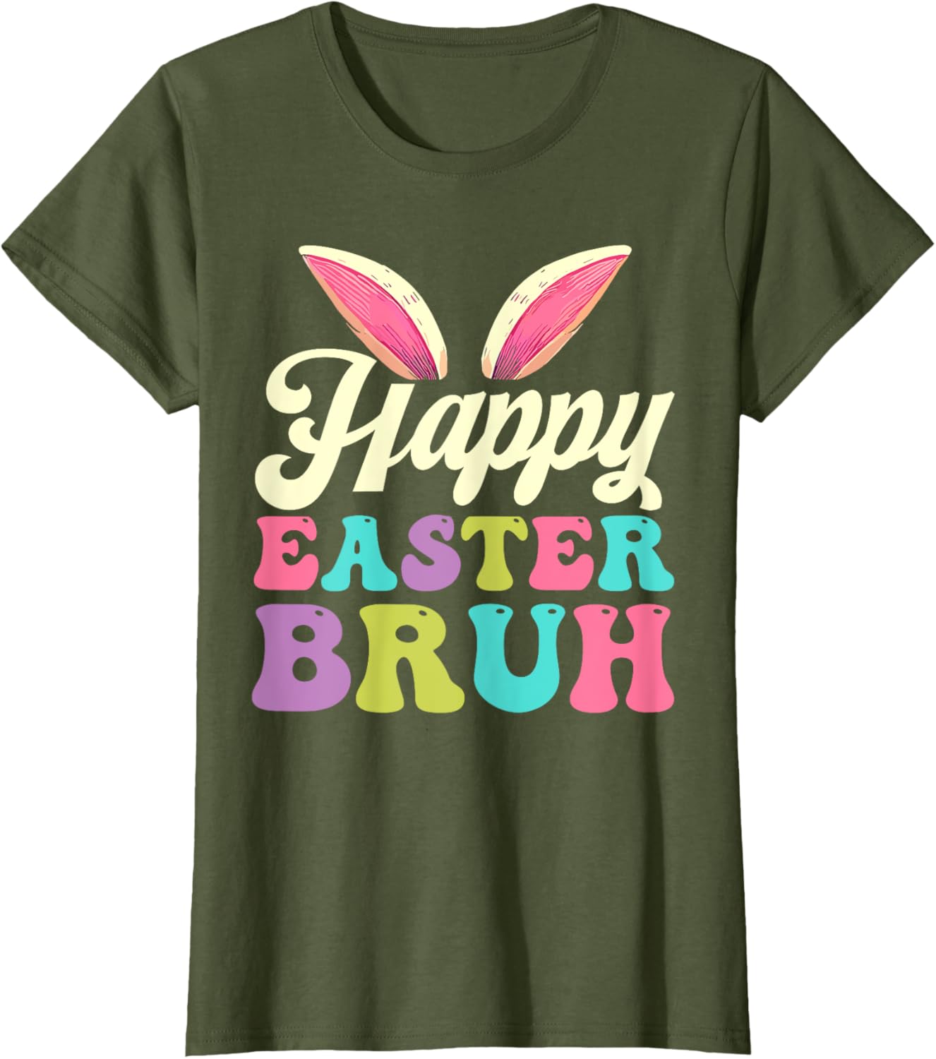 Groovy Happy Easter Bruh Bunny Rabbit Easter Day 2025 T-Shirt