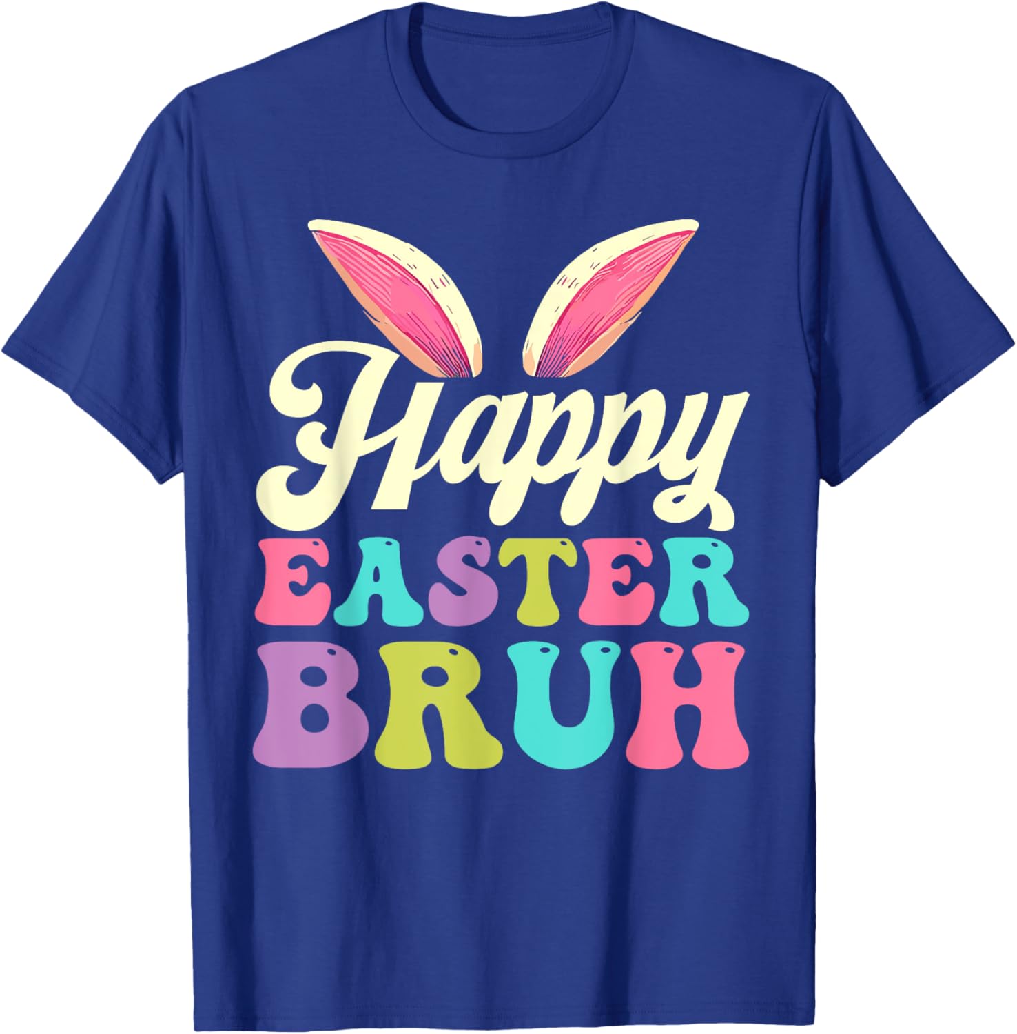 Groovy Happy Easter Bruh Bunny Rabbit Easter Day 2025 T-Shirt