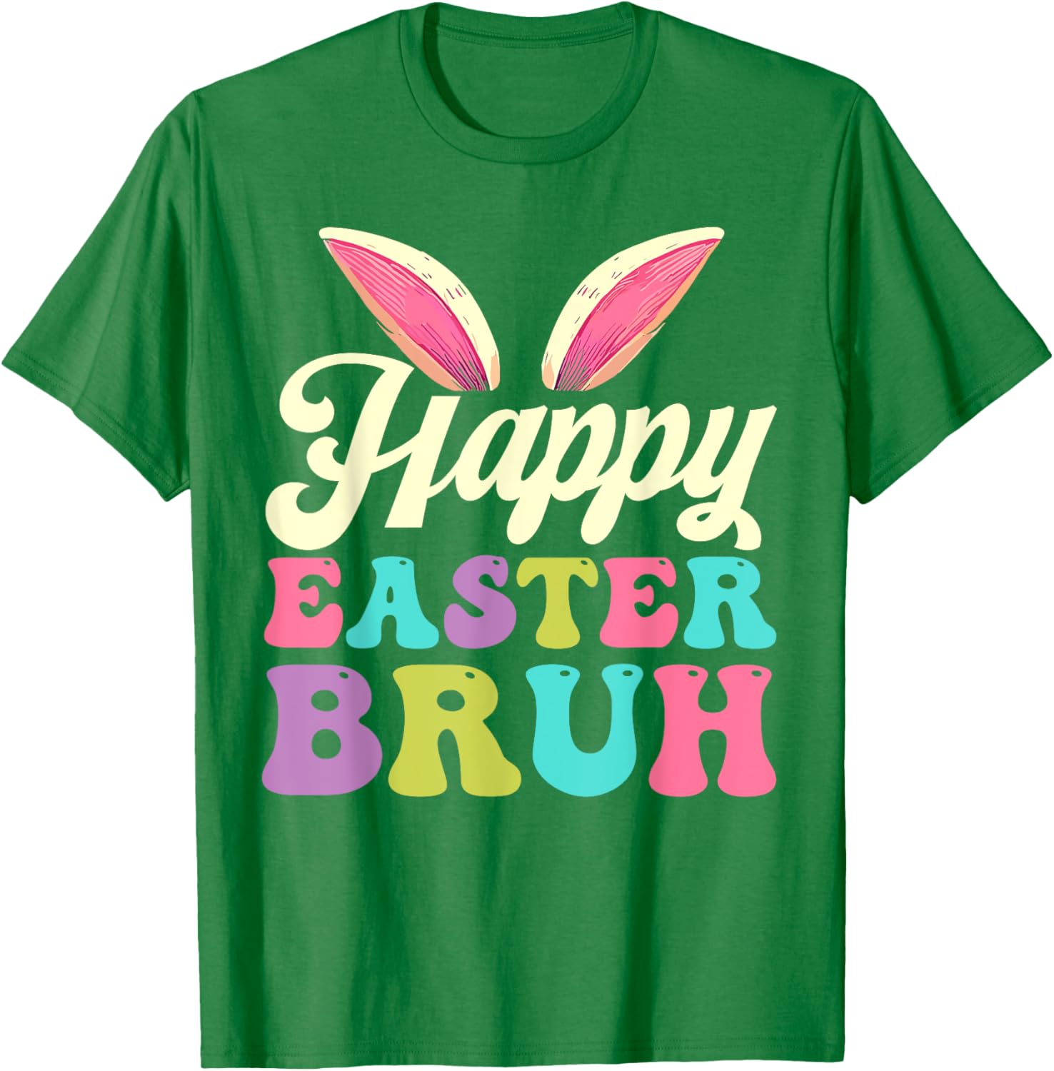 Groovy Happy Easter Bruh Bunny Rabbit Easter Day 2025 T-Shirt