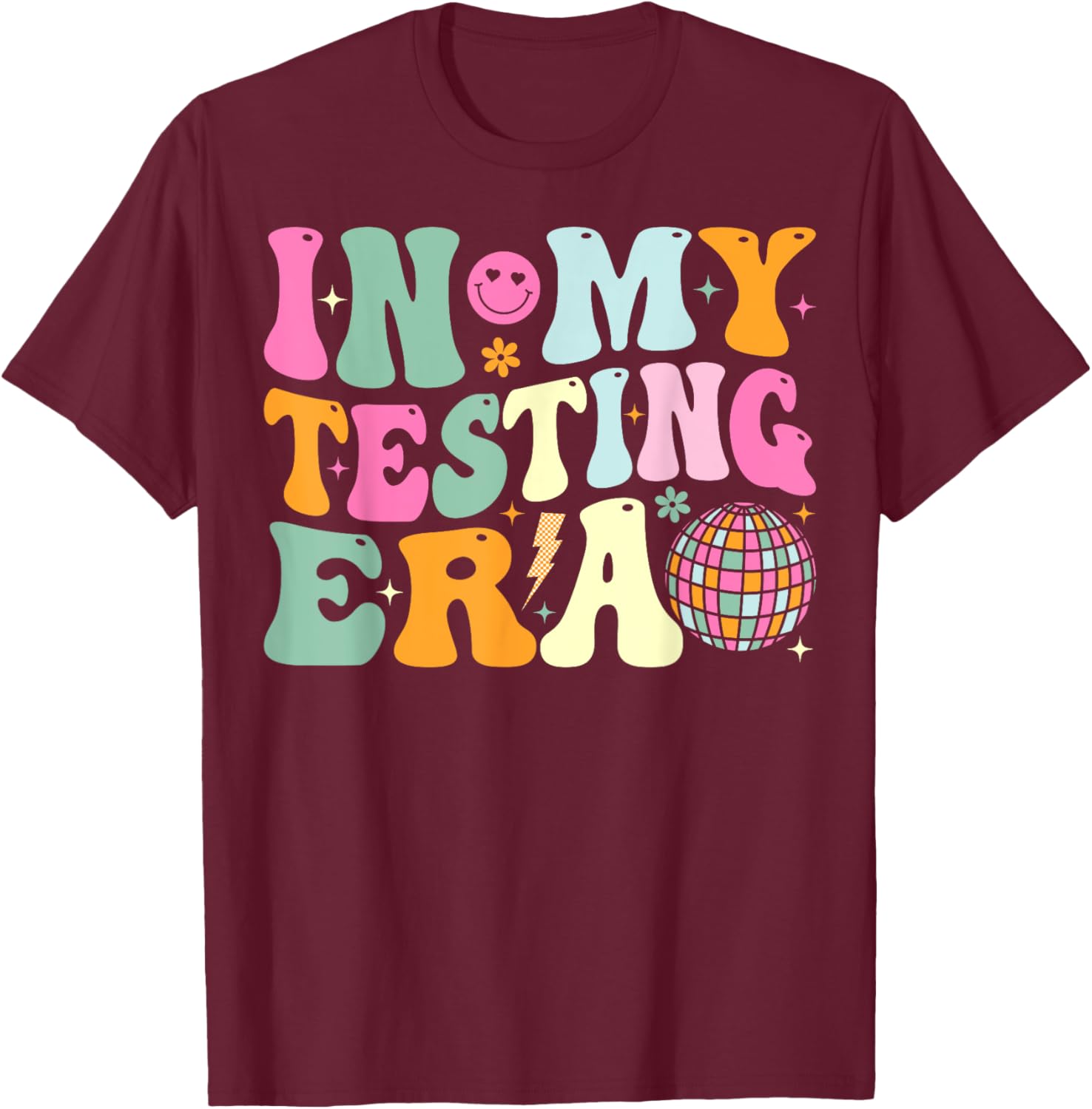 Groovy In My Testing Era Testing Day Teacher Test Day T-Shirt