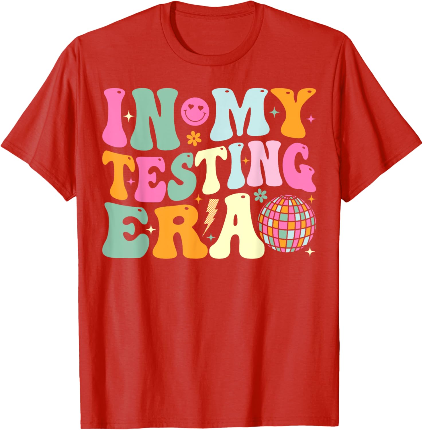 Groovy In My Testing Era Testing Day Teacher Test Day T-Shirt