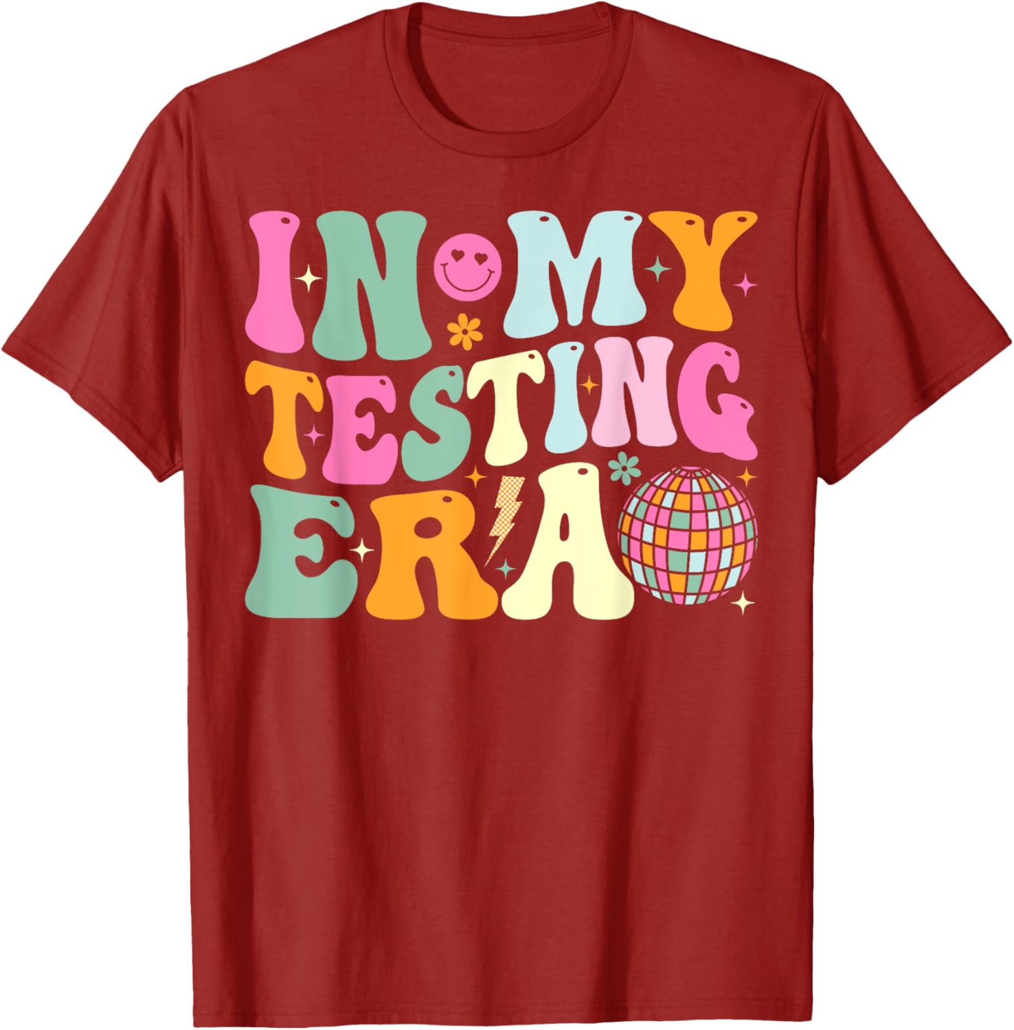 Groovy In My Testing Era Testing Day Teacher Test Day T-Shirt