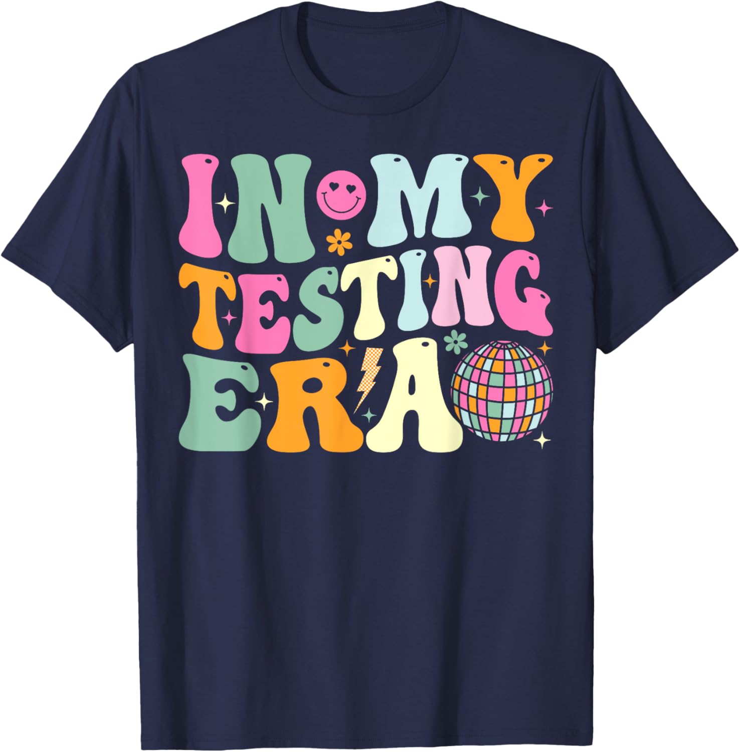 Groovy In My Testing Era Testing Day Teacher Test Day T-Shirt