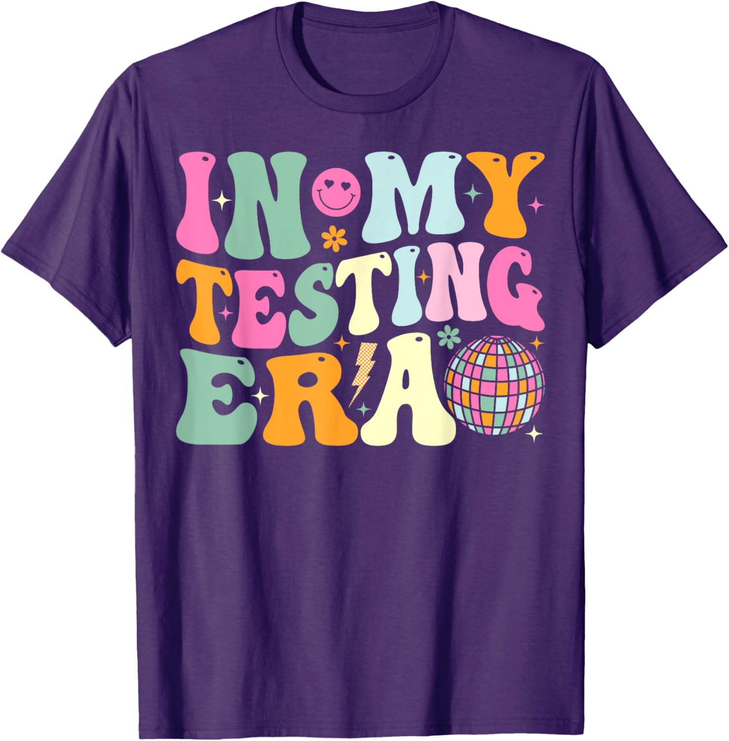 Groovy In My Testing Era Testing Day Teacher Test Day T-Shirt
