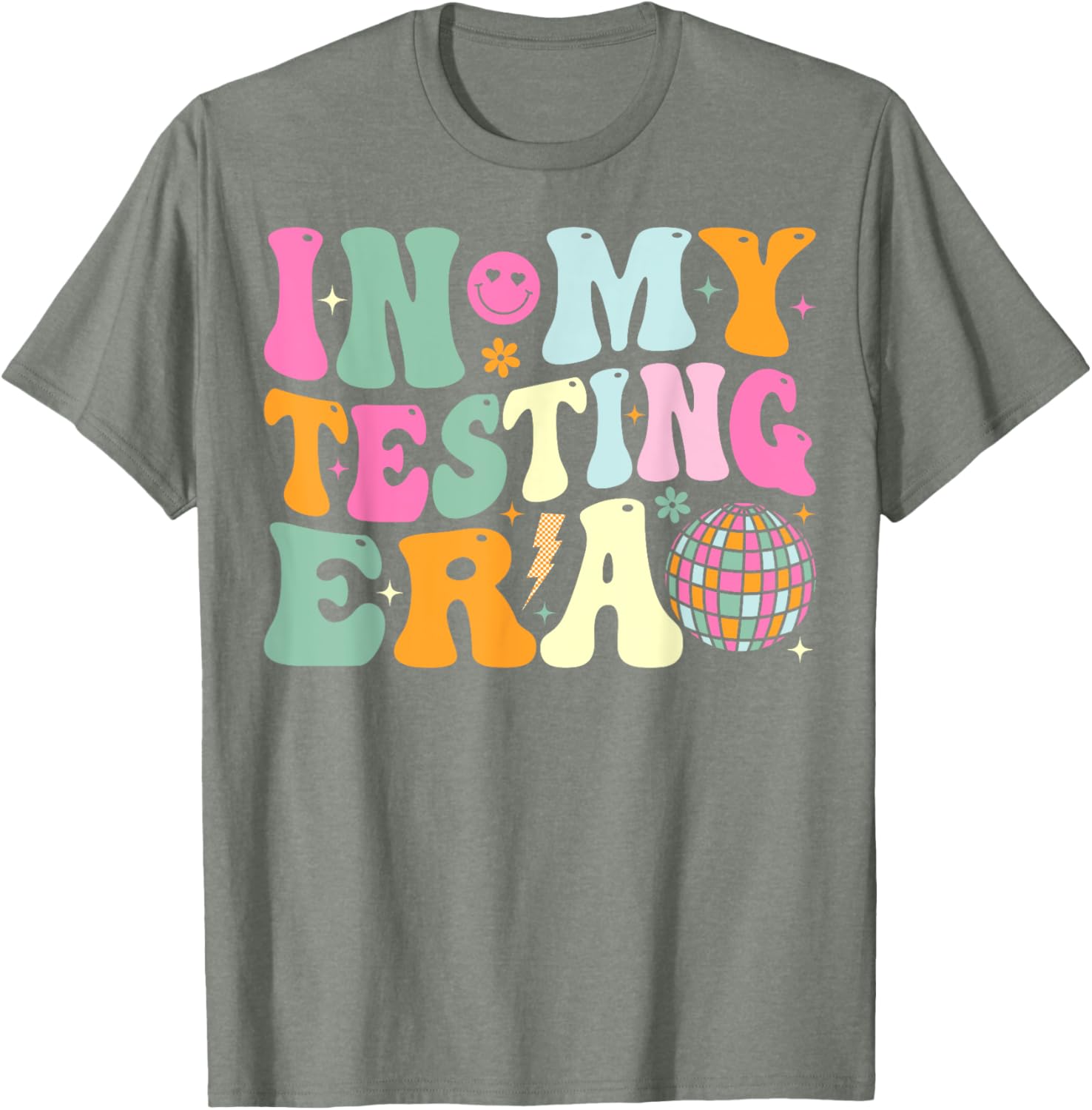Groovy In My Testing Era Testing Day Teacher Test Day T-Shirt