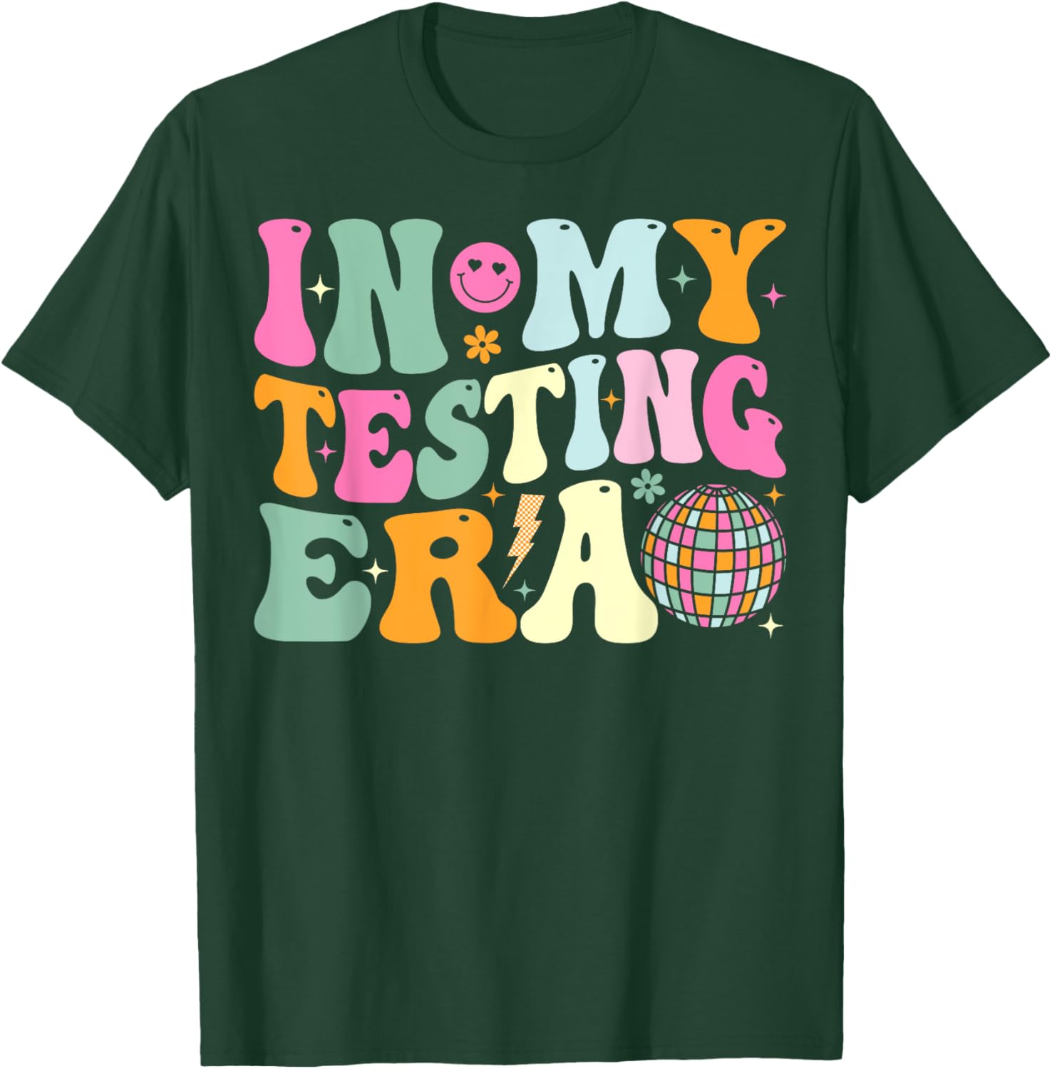 Groovy In My Testing Era Testing Day Teacher Test Day T-Shirt