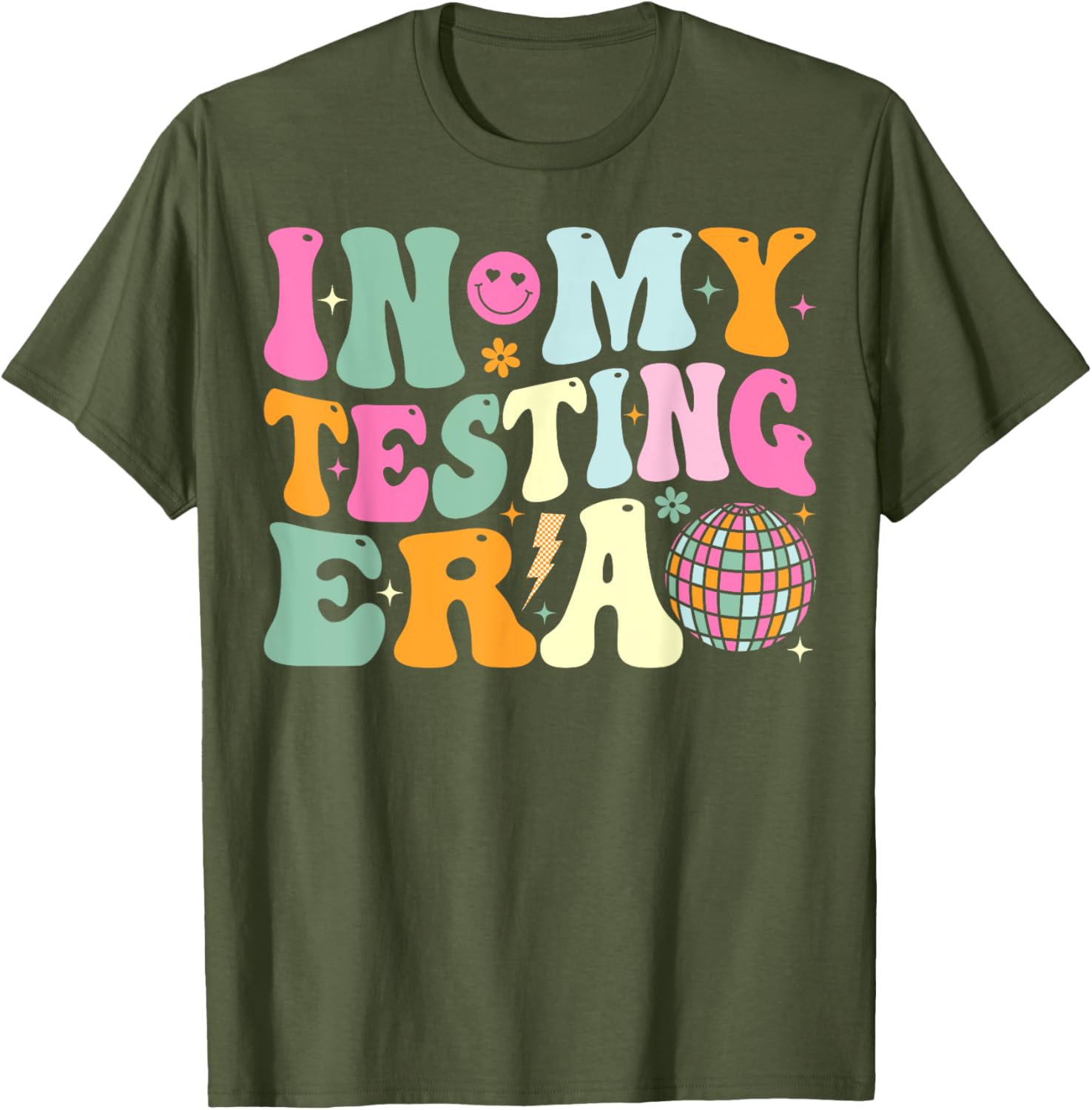Groovy In My Testing Era Testing Day Teacher Test Day T-Shirt