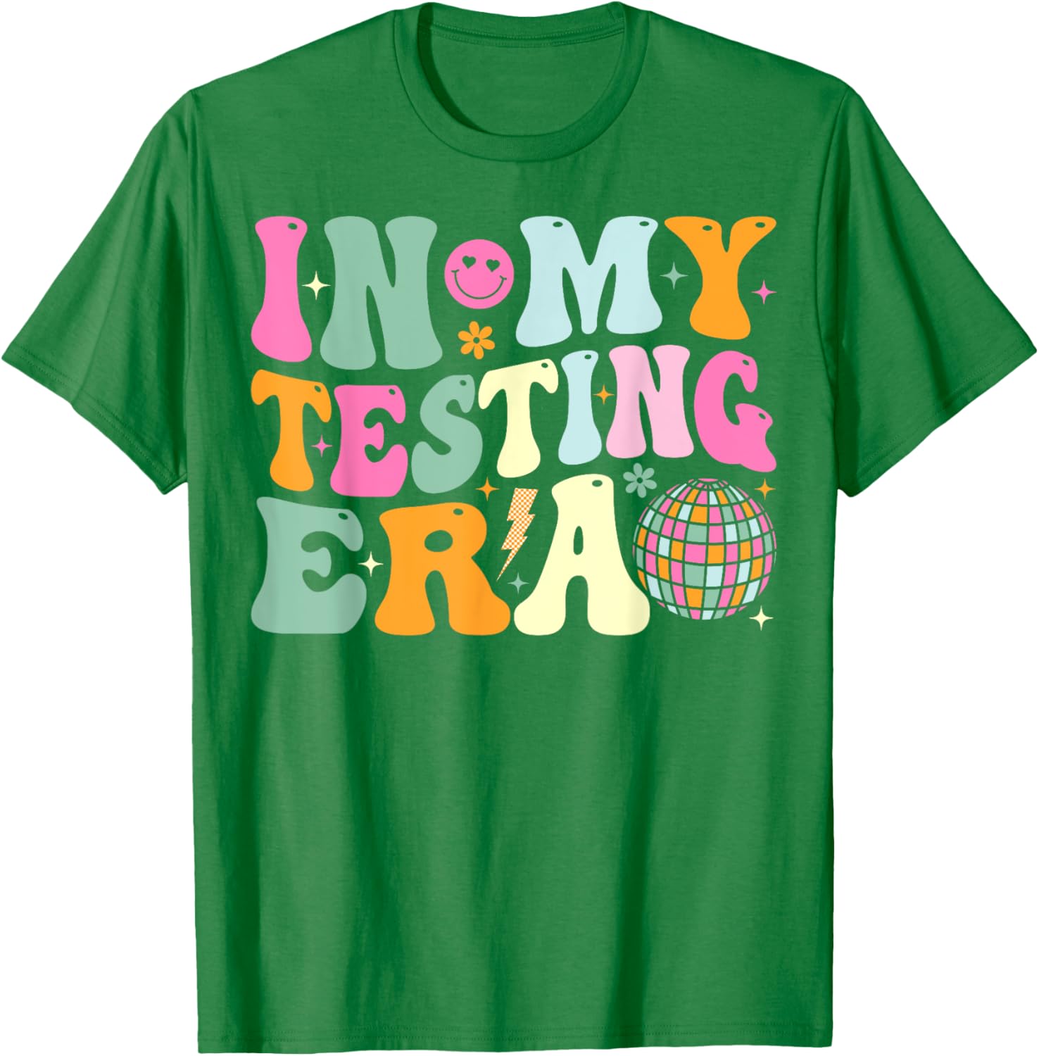 Groovy In My Testing Era Testing Day Teacher Test Day T-Shirt