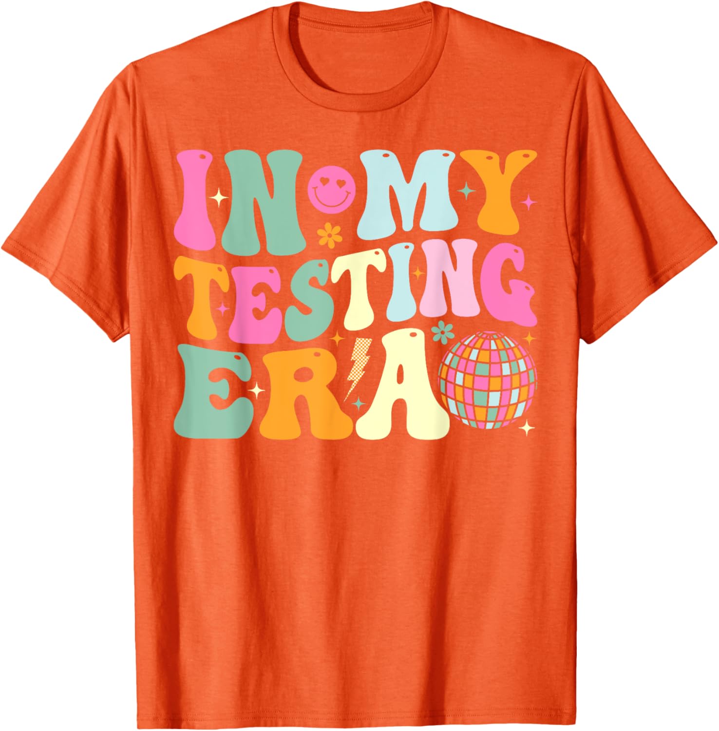 Groovy In My Testing Era Testing Day Teacher Test Day T-Shirt