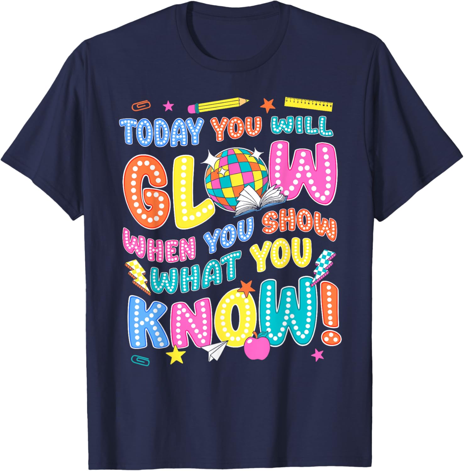 Groovy Show What You Know Test Testing Day Teacher Student T-Shirt