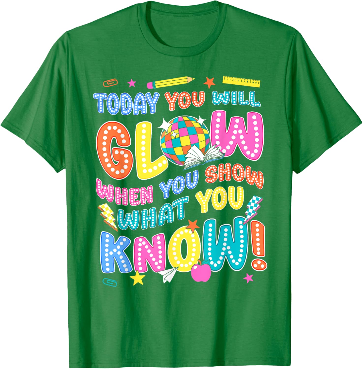 Groovy Show What You Know Test Testing Day Teacher Student T-Shirt