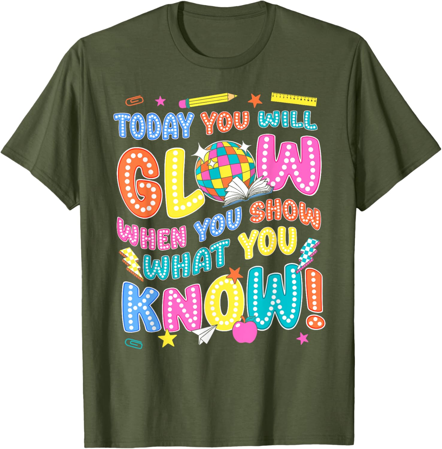 Groovy Show What You Know Test Testing Day Teacher Student T-Shirt