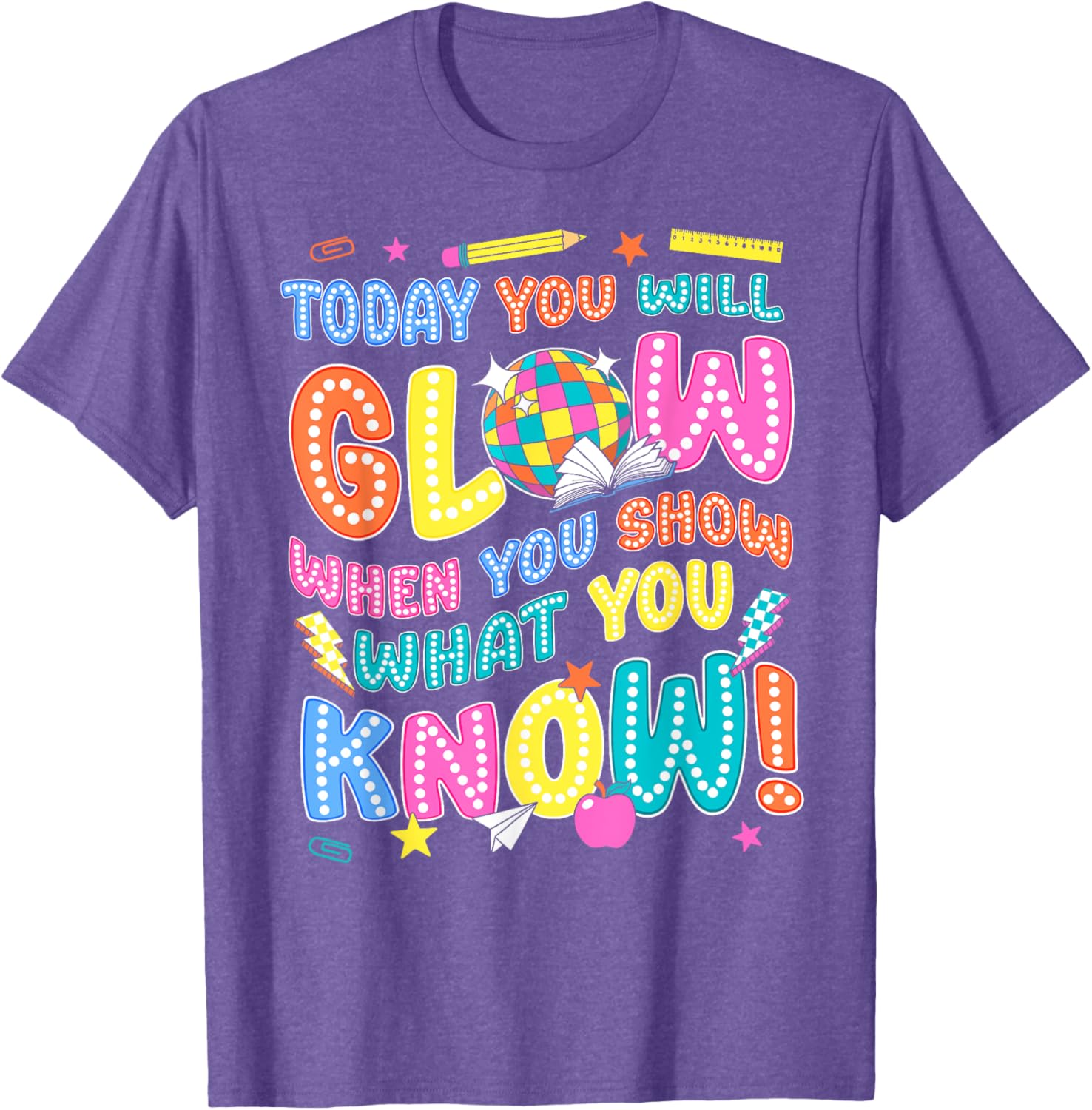 Groovy Show What You Know Test Testing Day Teacher Student T-Shirt