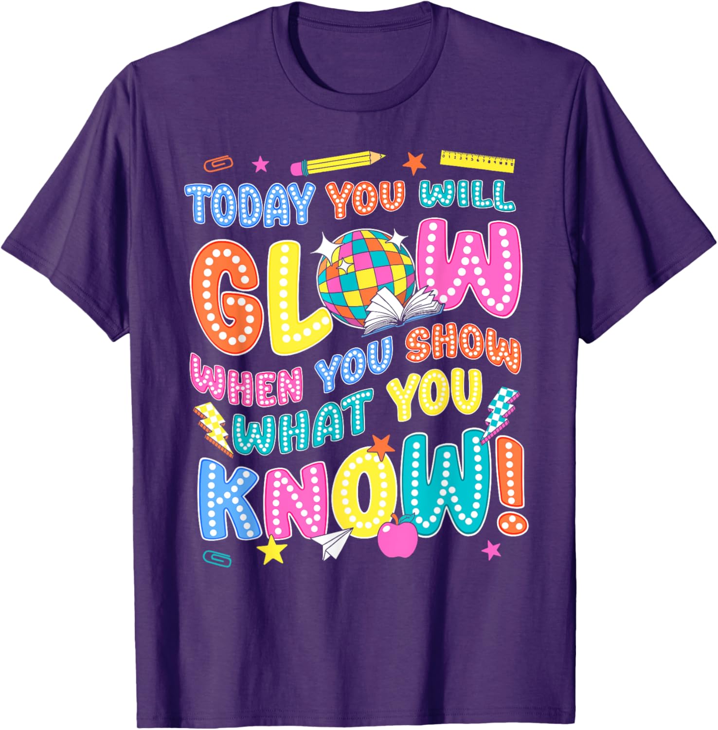 Groovy Show What You Know Test Testing Day Teacher Student T-Shirt