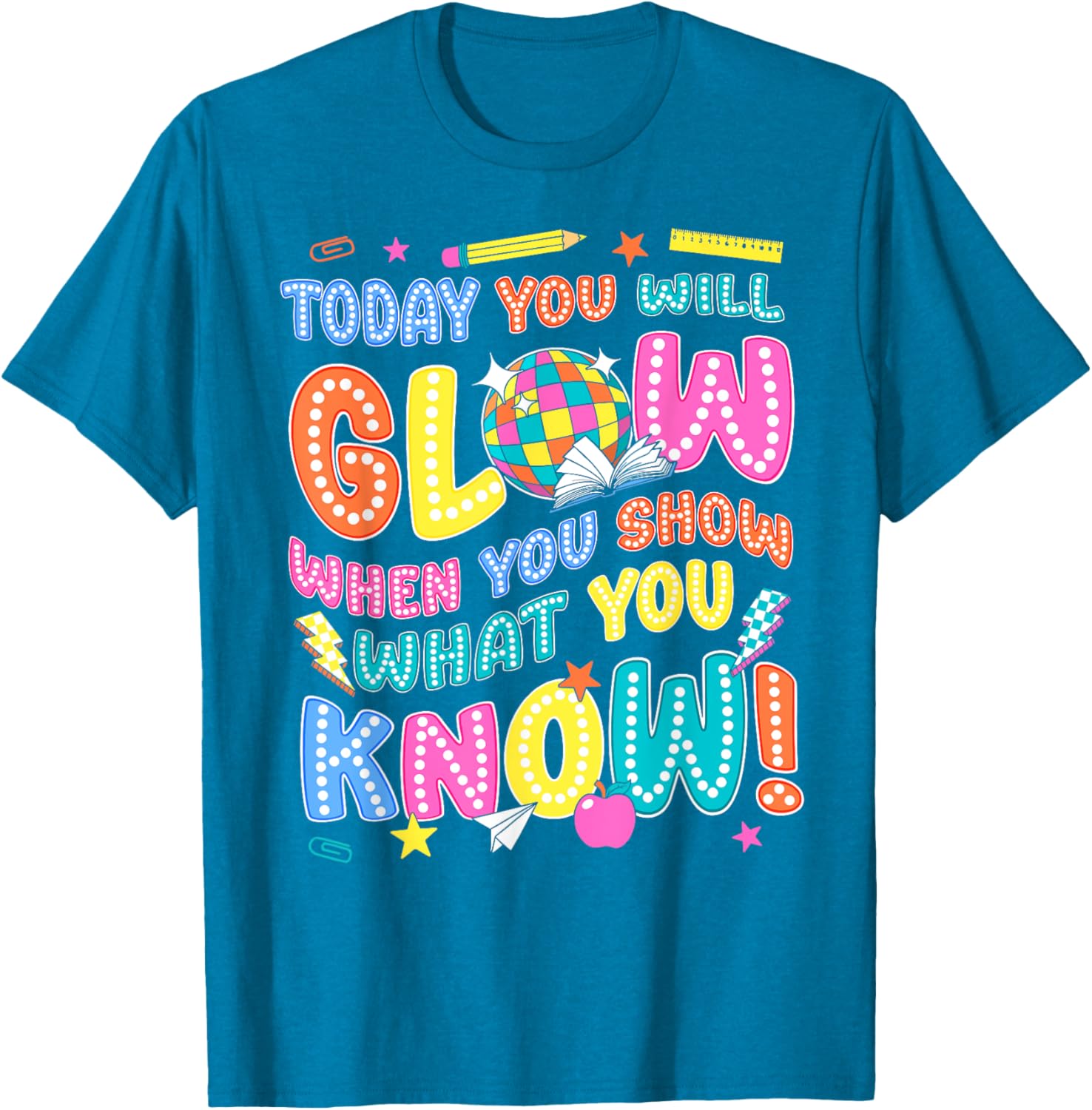 Groovy Show What You Know Test Testing Day Teacher Student T-Shirt