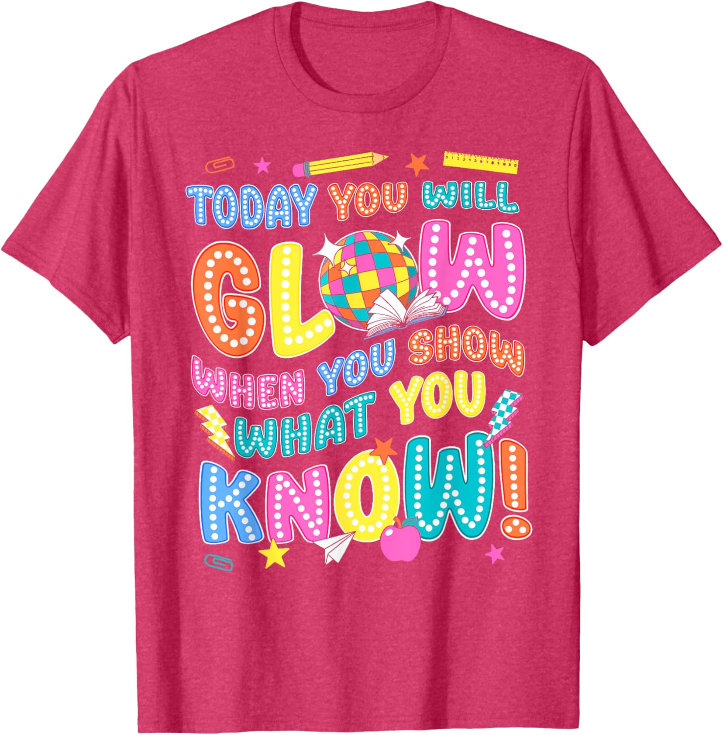 Groovy Show What You Know Test Testing Day Teacher Student T-Shirt