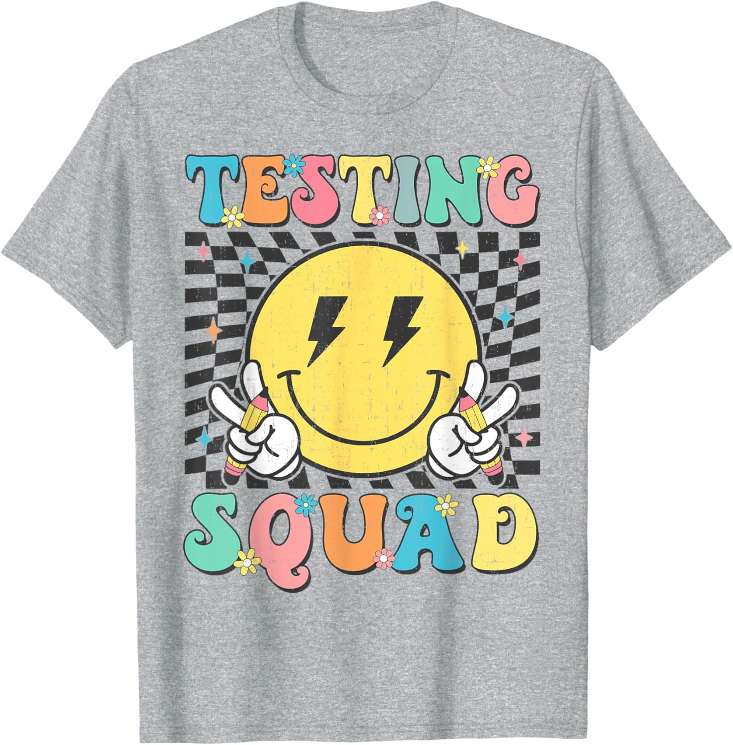 Groovy Test Day Testing Squad Motivation Teacher Student T-Shirt