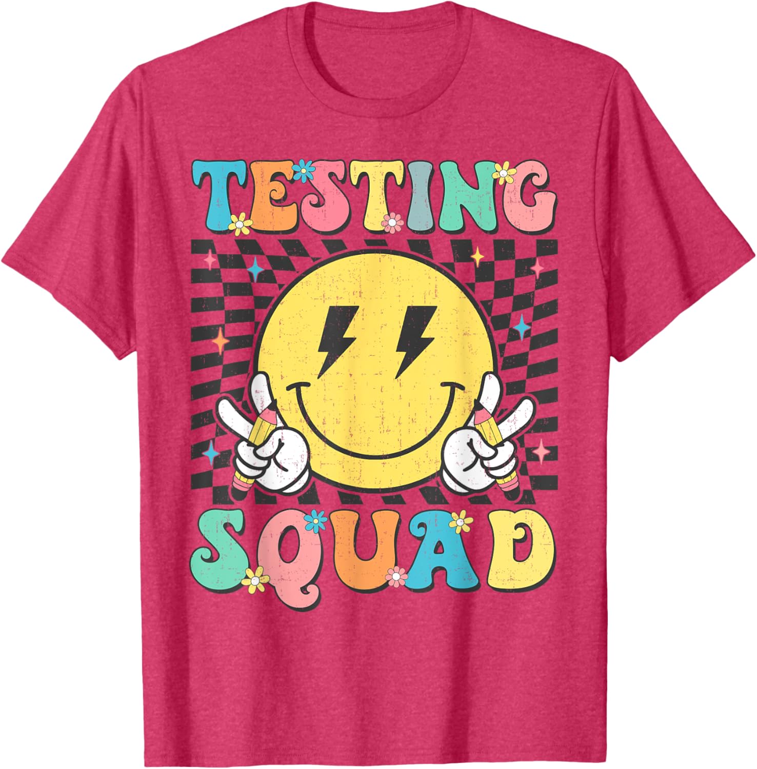Groovy Test Day Testing Squad Motivation Teacher Student T-Shirt