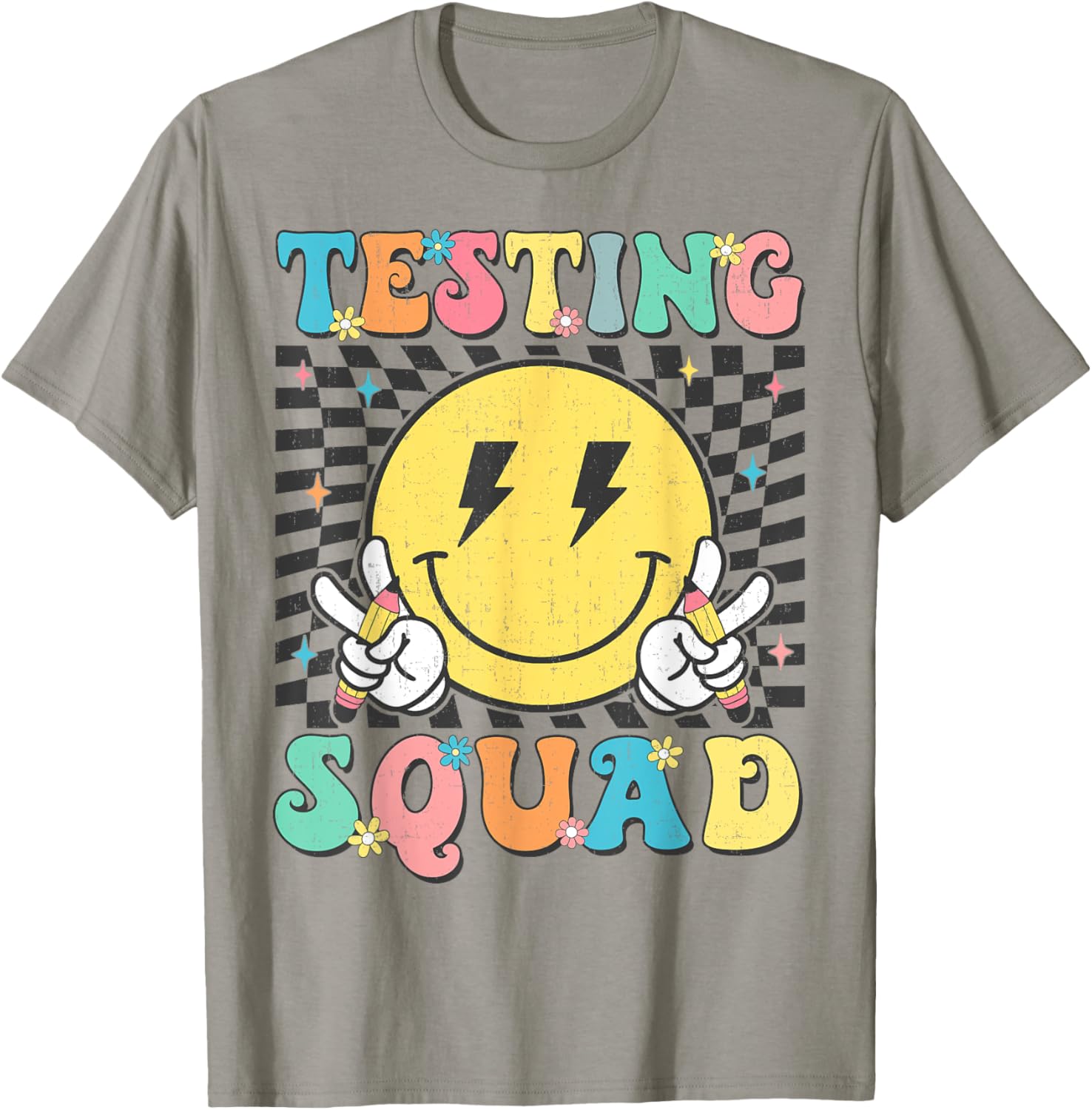 Groovy Test Day Testing Squad Motivation Teacher Student T-Shirt