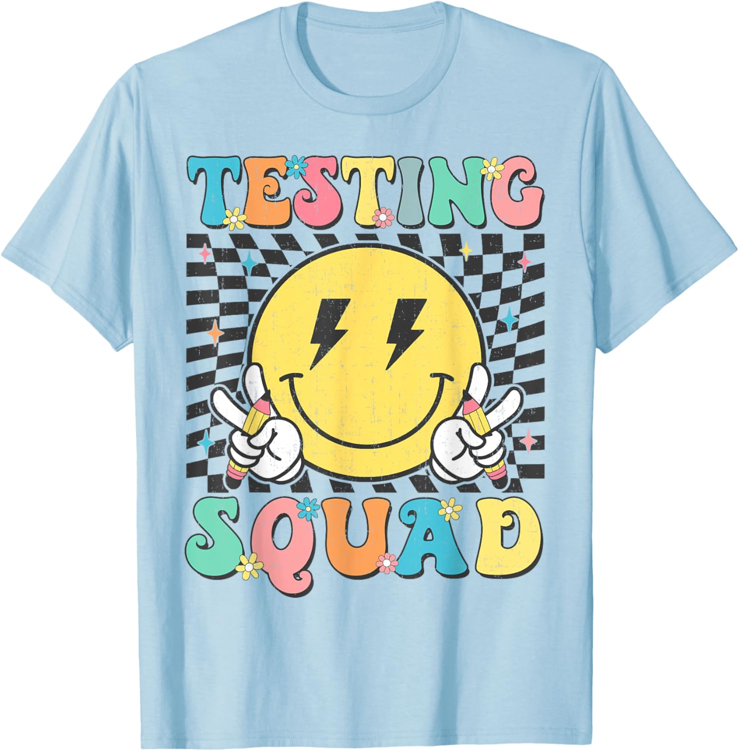 Groovy Test Day Testing Squad Motivation Teacher Student T-Shirt